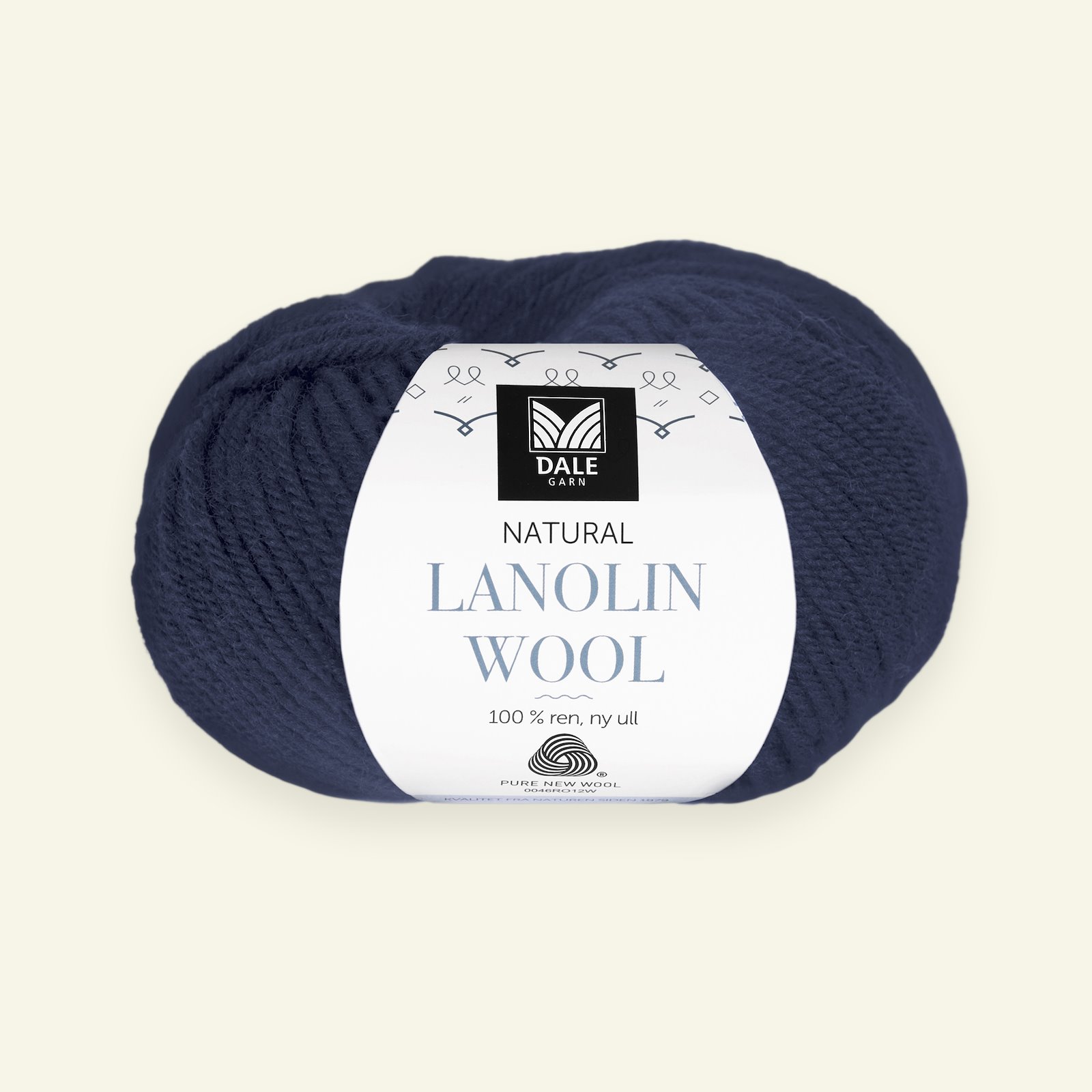 Dale Garn, 100% ekologisk ullgarn "Lanolin Wool", mörk marin (1437) 90000292_pack