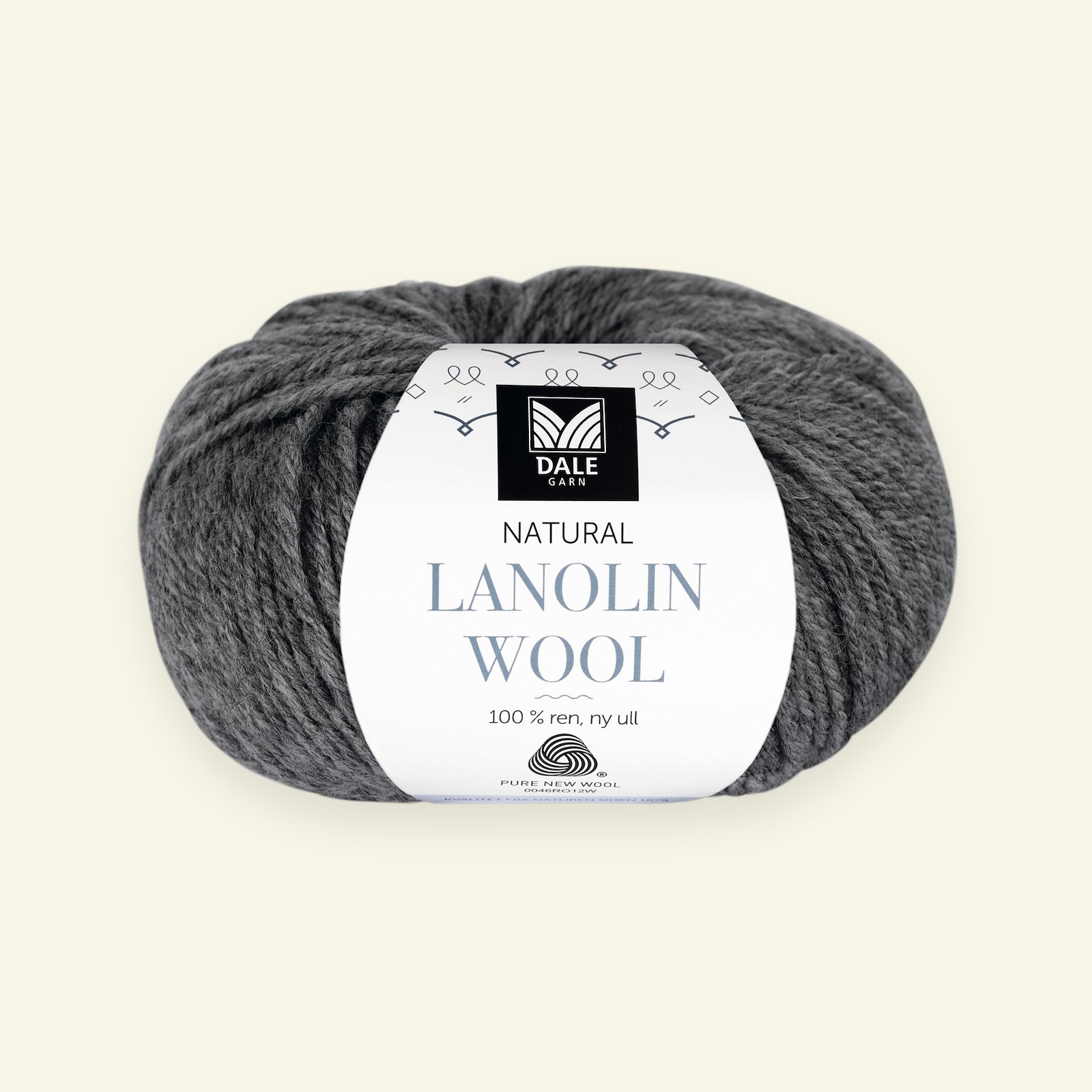 Dale Garn, 100% ekologisk ullgarn "Lanolin Wool", mörkgrå mel. (1419) 90000281_pack