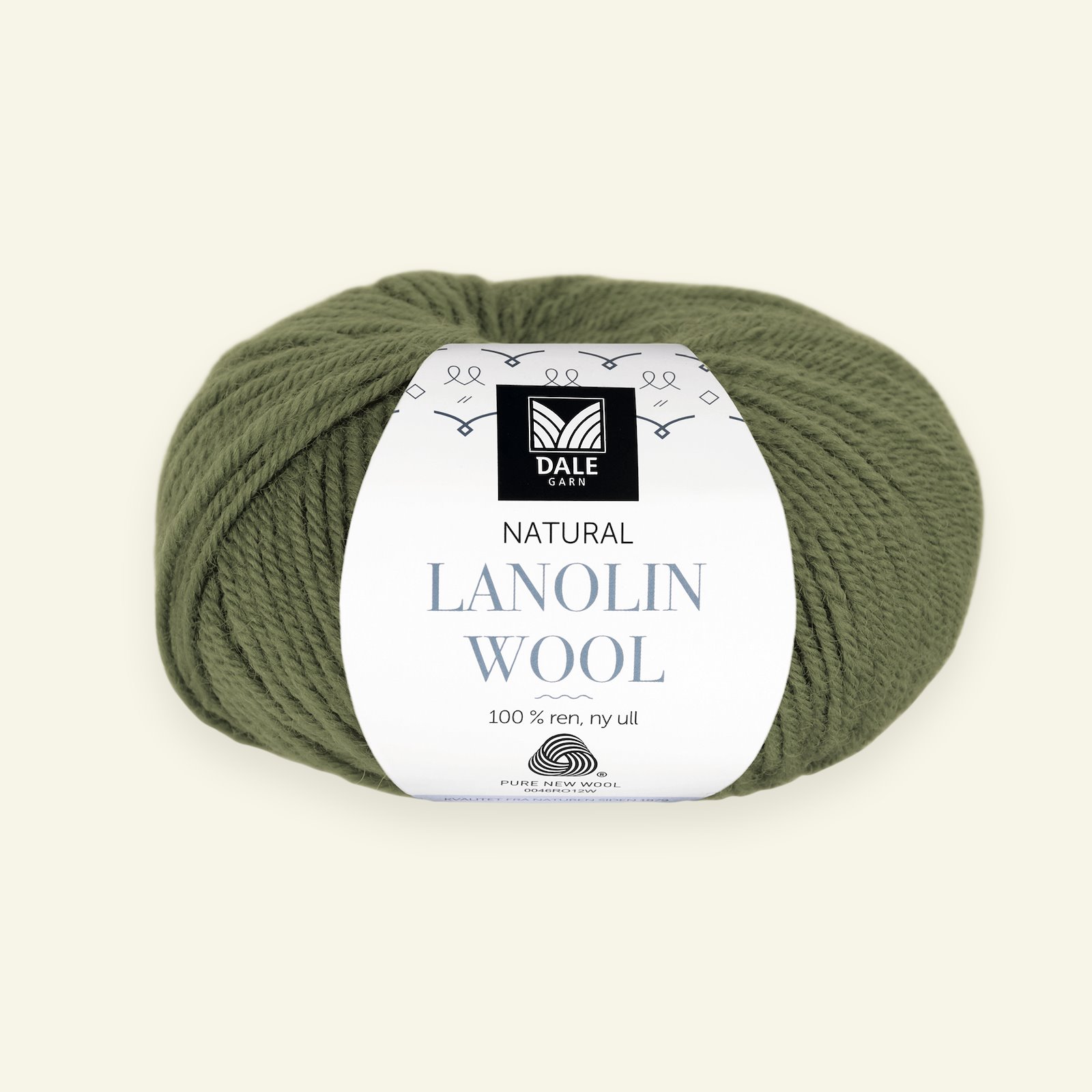 Dale Garn, 100% ekologisk ullgarn "Lanolin Wool", oliv (1436) 90000291_pack