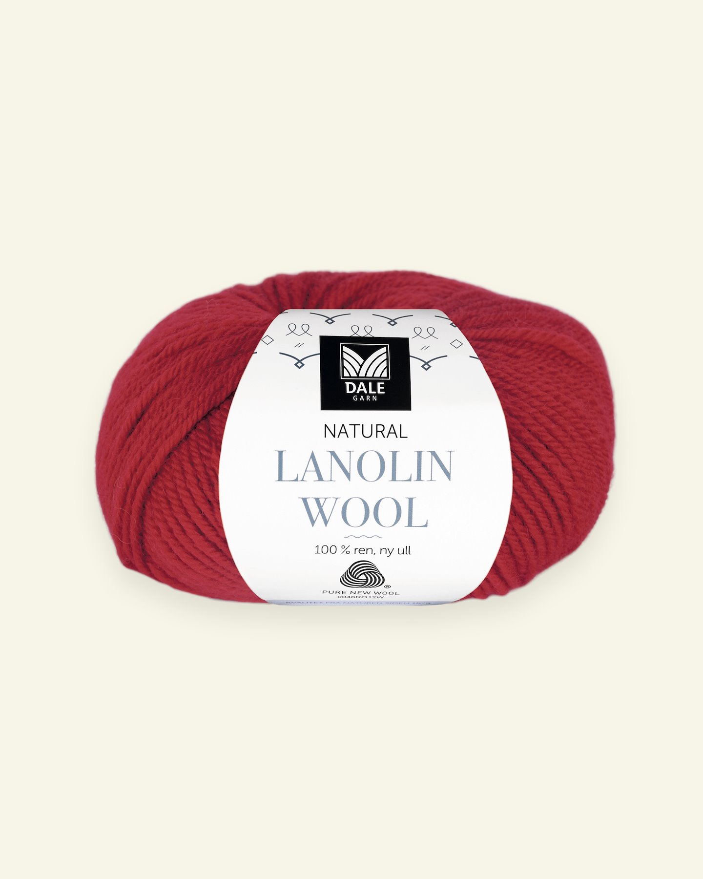 Dale Garn, 100% ekologisk ullgarn "Lanolin Wool", röd (1407) 90000276_pack