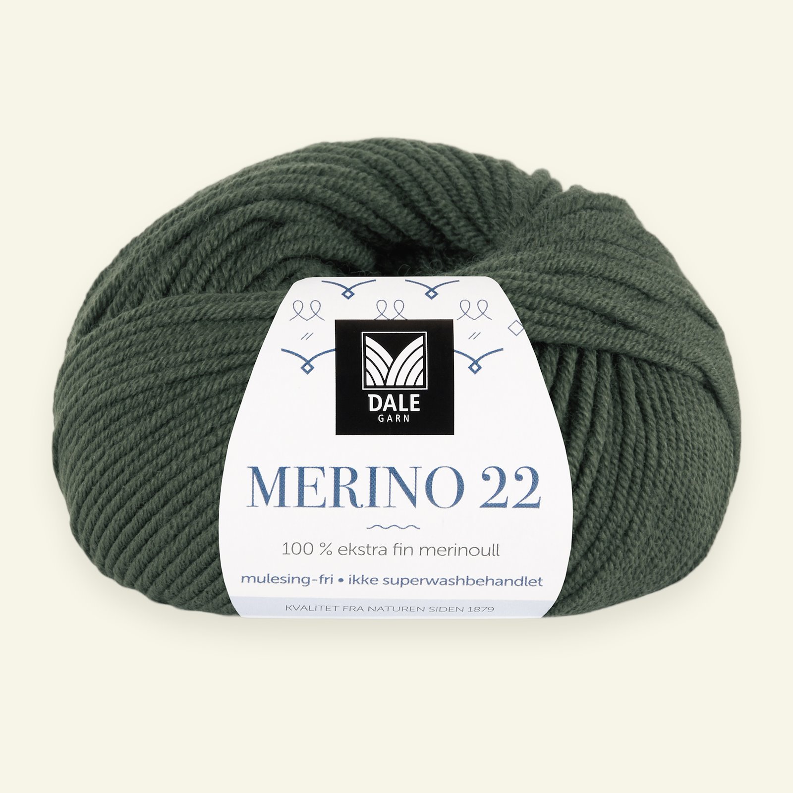 Dale Garn, 100% ekstra fint merinogarn "Merino 22", army grøn (2014) 90000375_pack