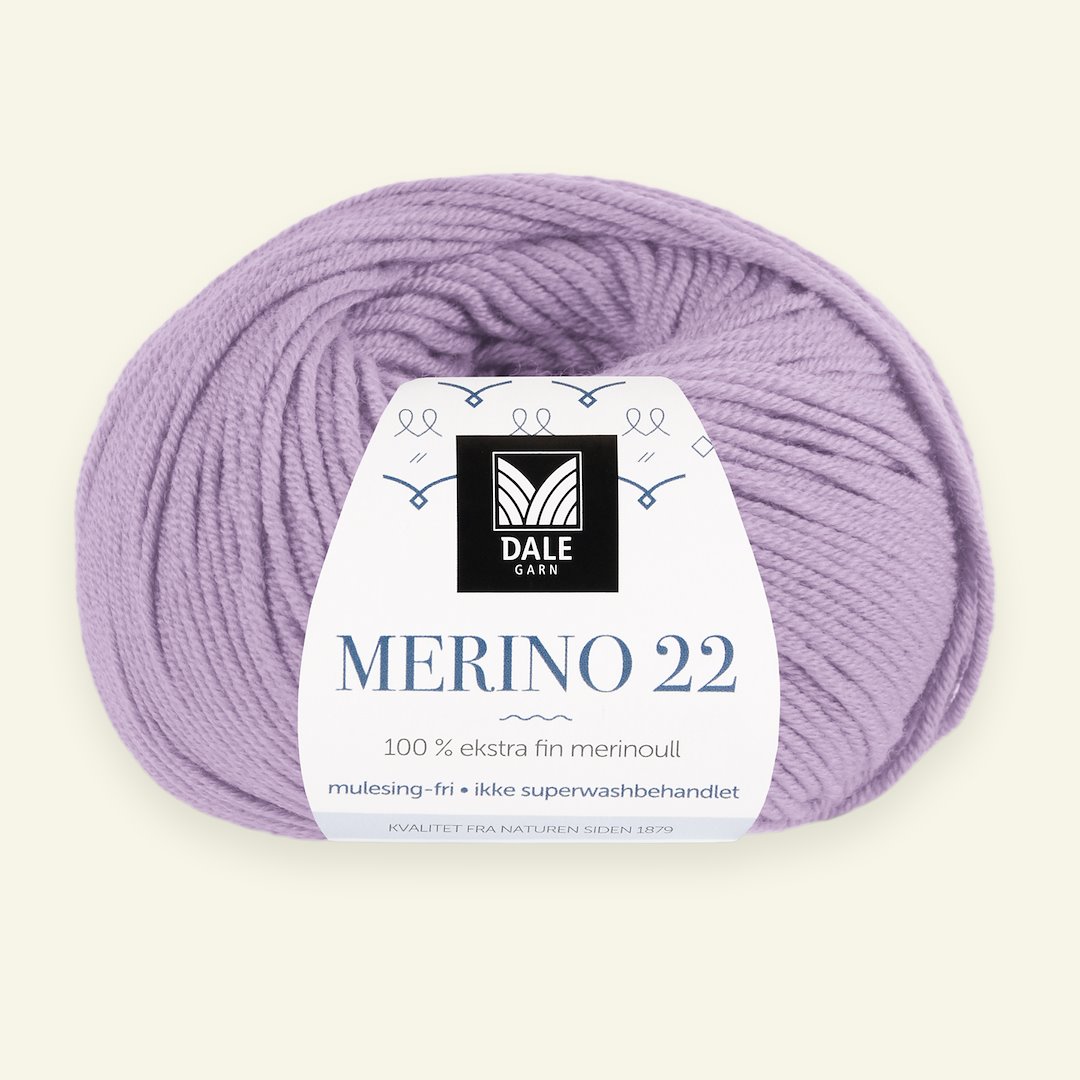 Se Dale Garn, 100% ekstra fint merinogarn "Merino 22", lys lavendel (2027) hos Selfmade
