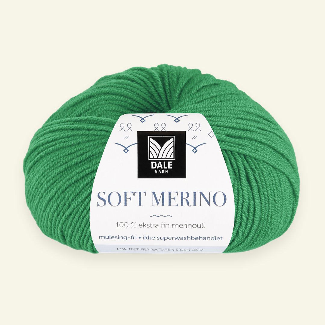 Se Dale Garn, 100% ekstra fint merinogarn "Soft Merino", grøn (3030) hos Selfmade