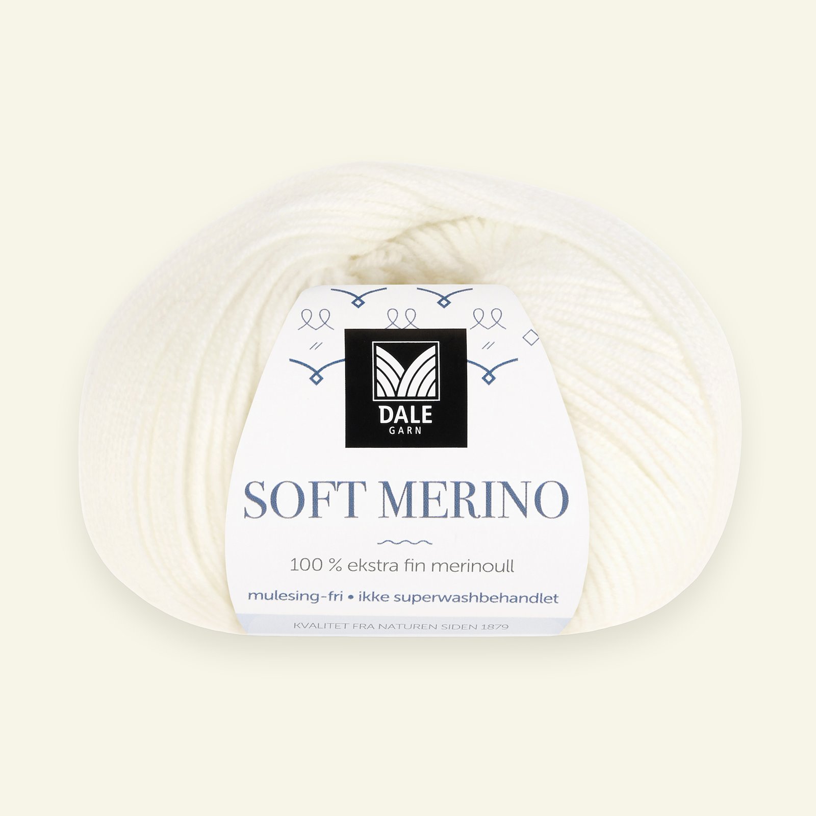 Dale Garn, 100% ekstra fint merinogarn "Soft Merino", hvid (3001) 90000323_pack