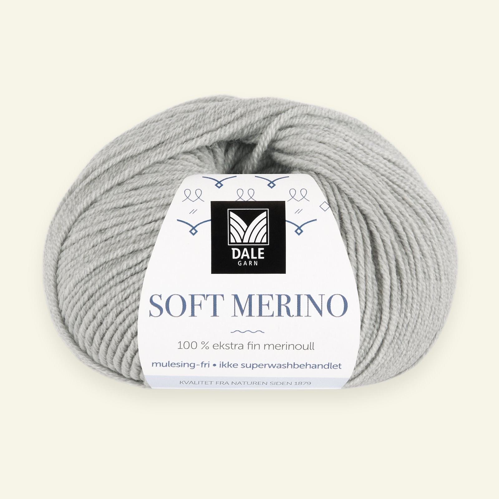 Dale Garn, 100% ekstra fint merinogarn "Soft Merino", lys grå mel. (3002) 90000324_pack