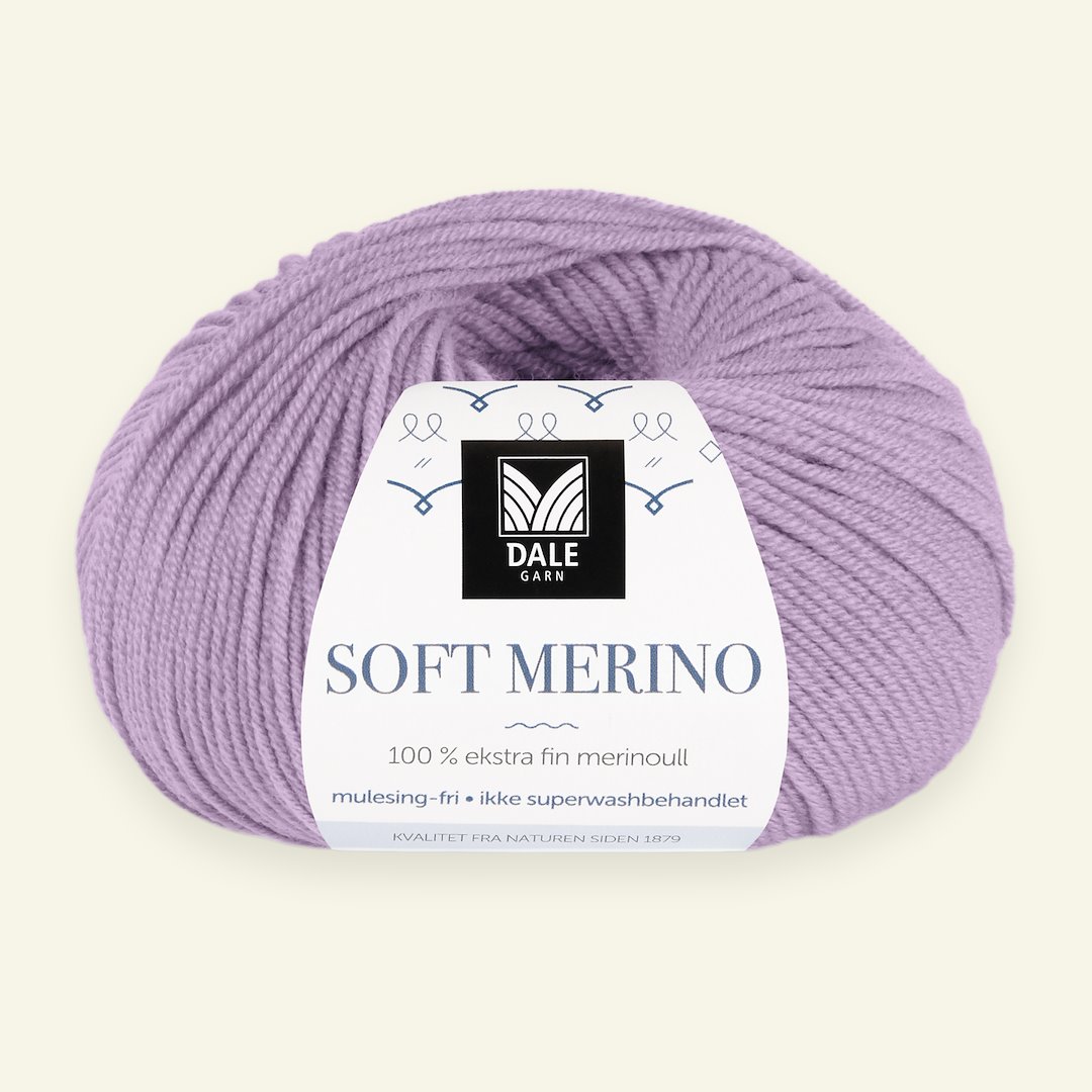 Se Dale Garn, 100% ekstra fint merinogarn "Soft Merino", lys lavendel (3026) hos Selfmade