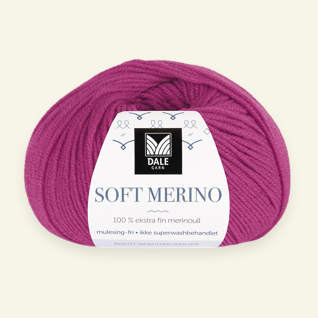 Se Dale Garn, 100% ekstra fint merinogarn "Soft Merino", pink (3028) hos Selfmade