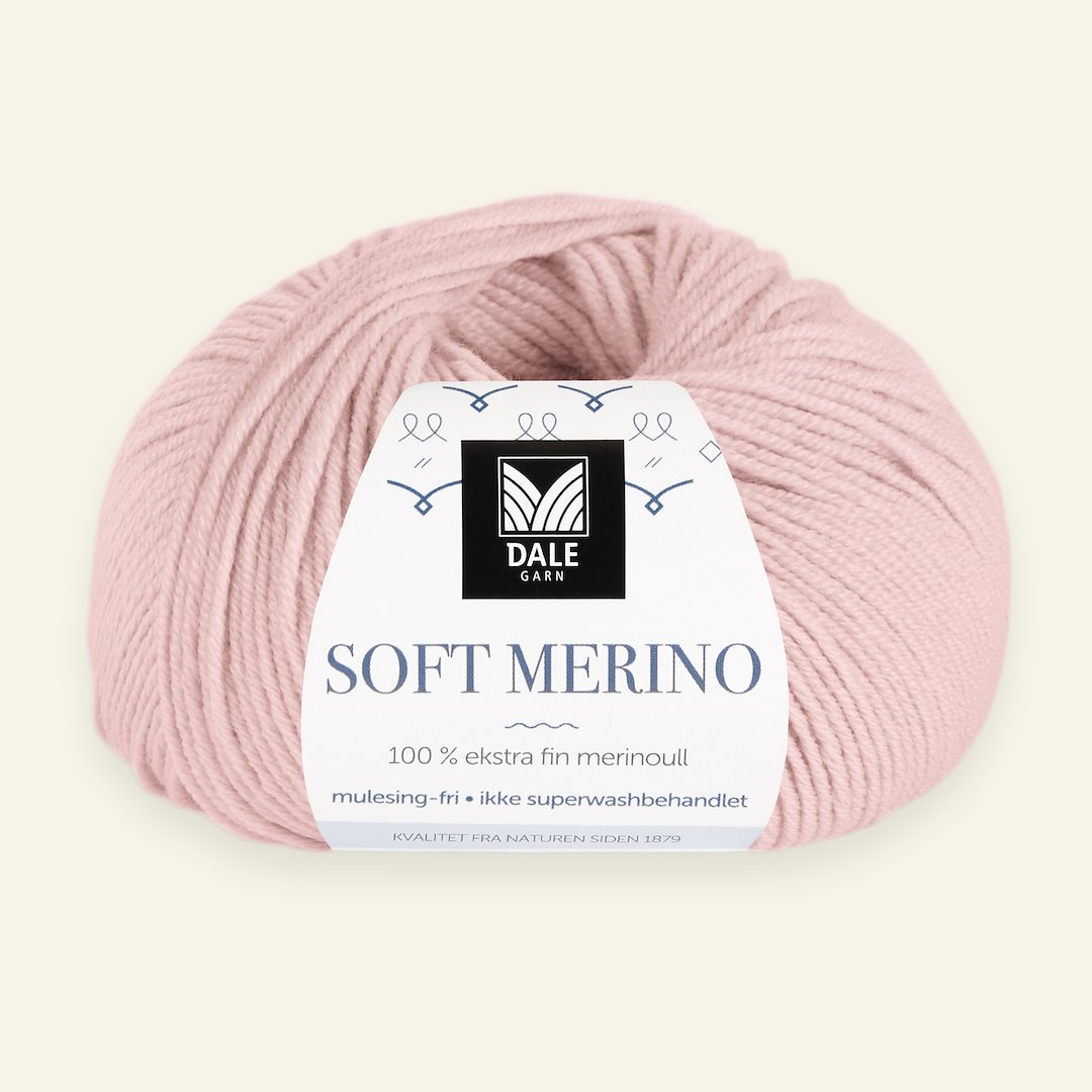 Se Dale Garn, 100% ekstra fint merinogarn "Soft Merino", rosa (3018) hos Selfmade