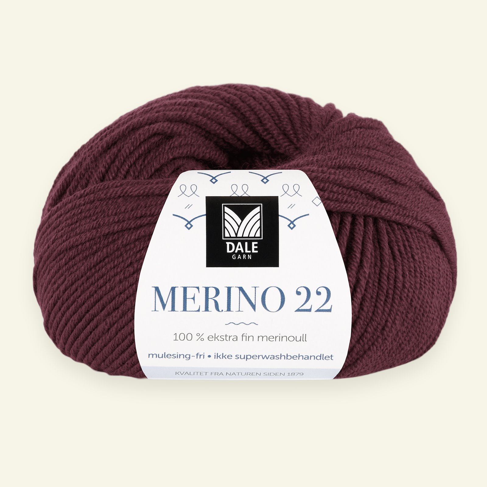 Dale Garn, 100% extra fine merino wool yarn, "Merino 22", bordeaux (2018) 90000379_pack