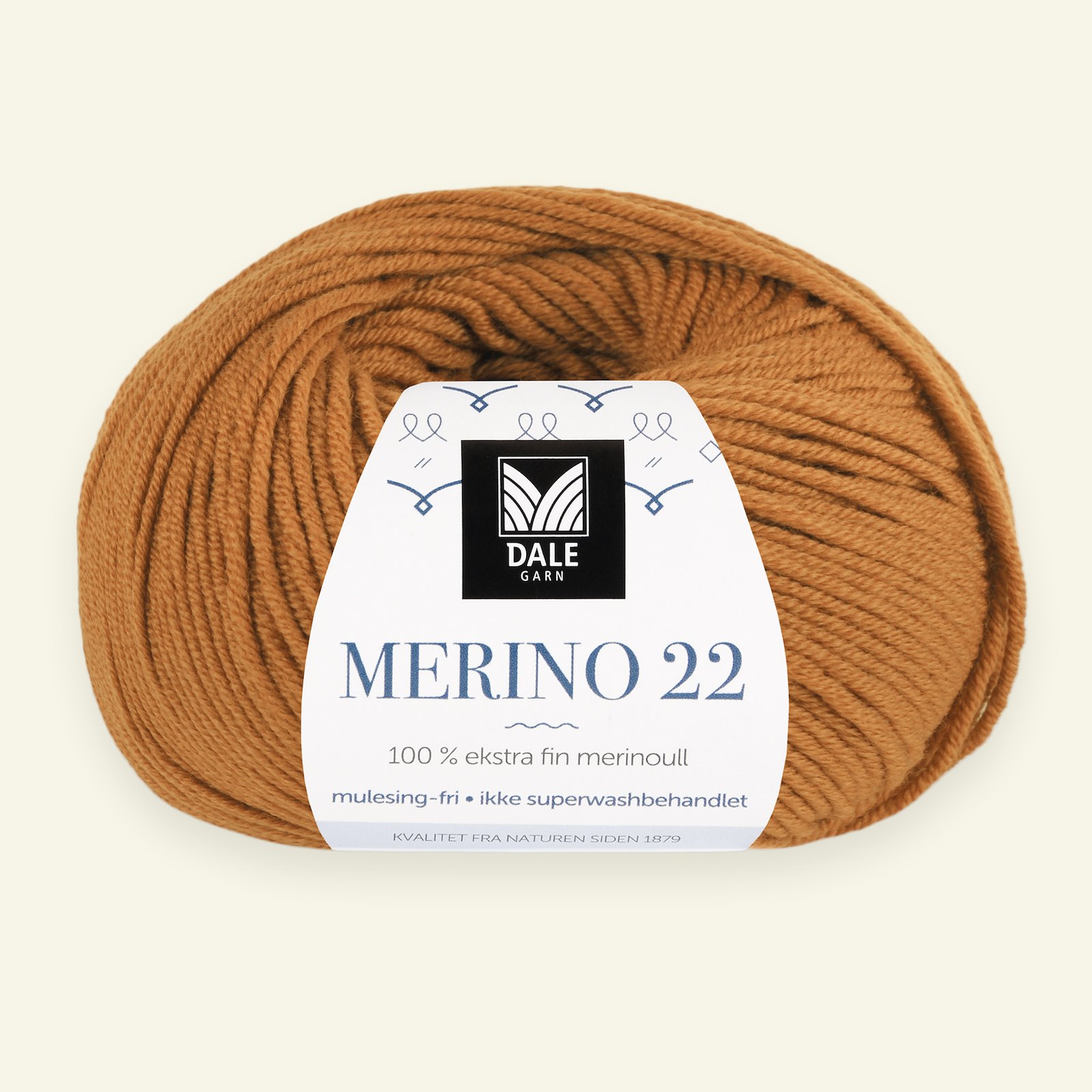 Dale Garn, 100% extra fine merino wool yarn, "Merino 22", bruned orange (2019) 90000380_pack