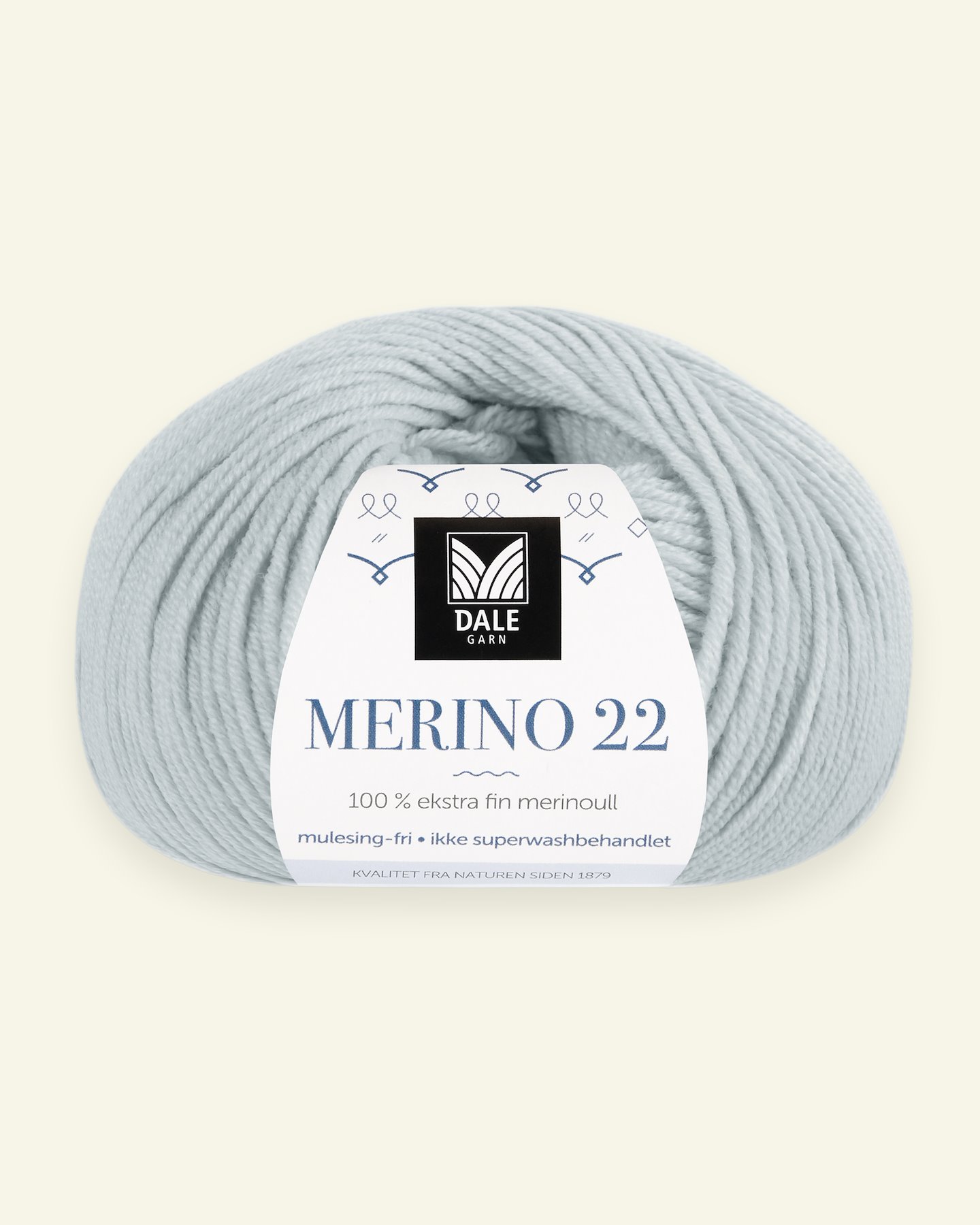 Dale Garn, 100% extra fine merino wool yarn, "Merino 22", dusty light blue (2012) 90000373_pack