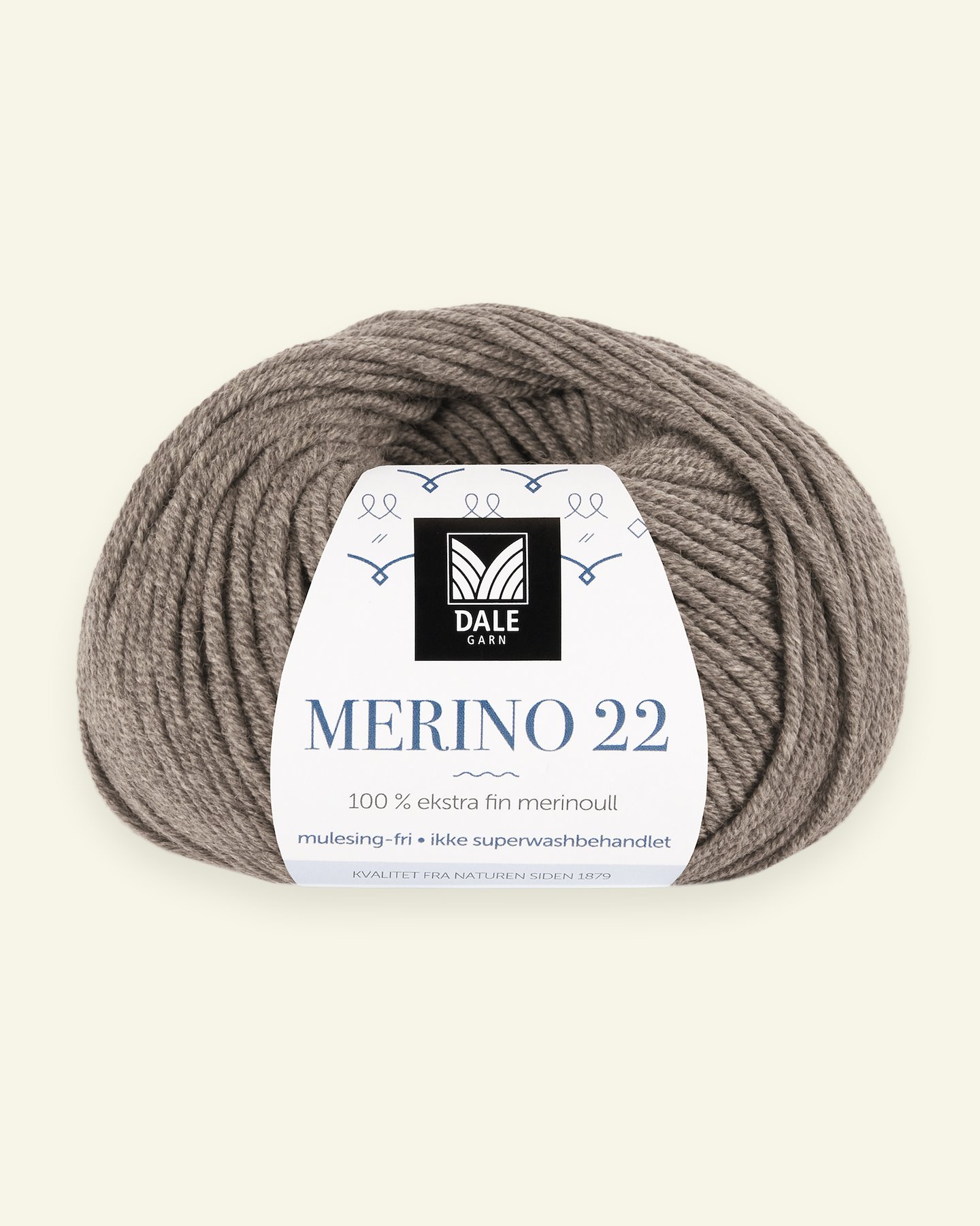 Dale Garn, 100% extra fine merino wool yarn, "Merino 22", light brown mel. (2006) 90000367_pack