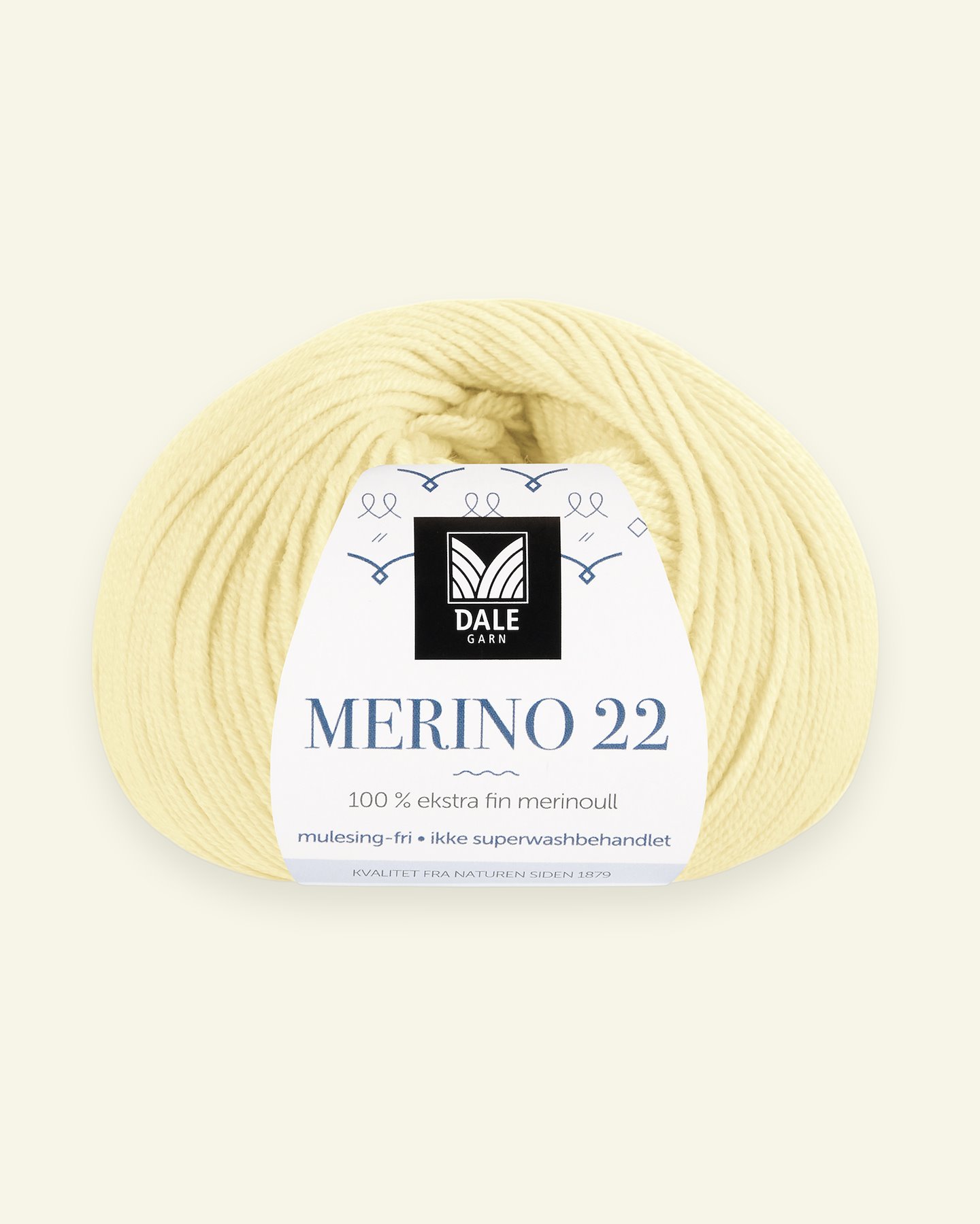 Dale Garn, 100% extra fine merino wool yarn, "Merino 22", light yellow (2038) 90000399_pack