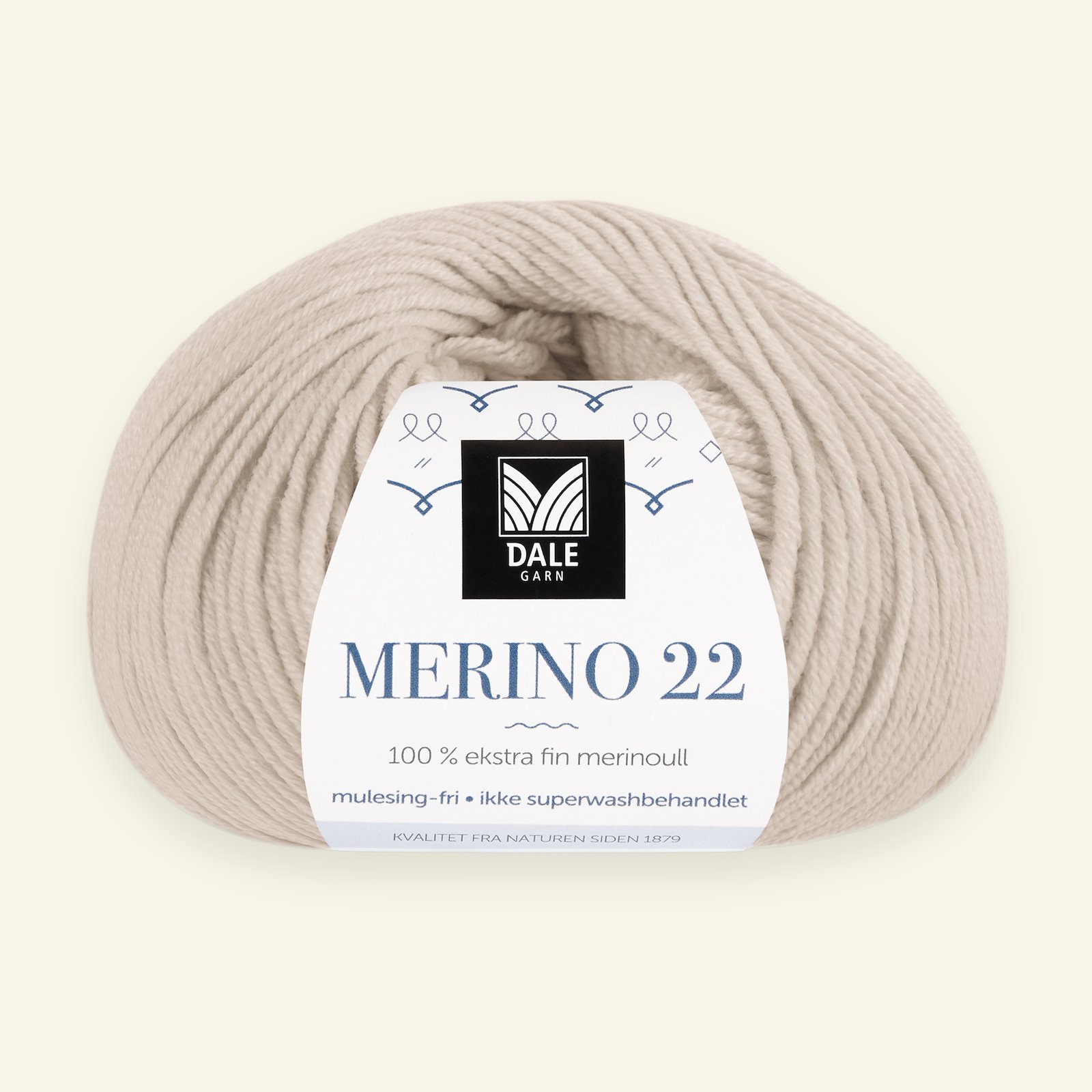 Dale Garn, 100% extra fine merino wool yarn, "Merino 22", powder (2022) 90000383_pack