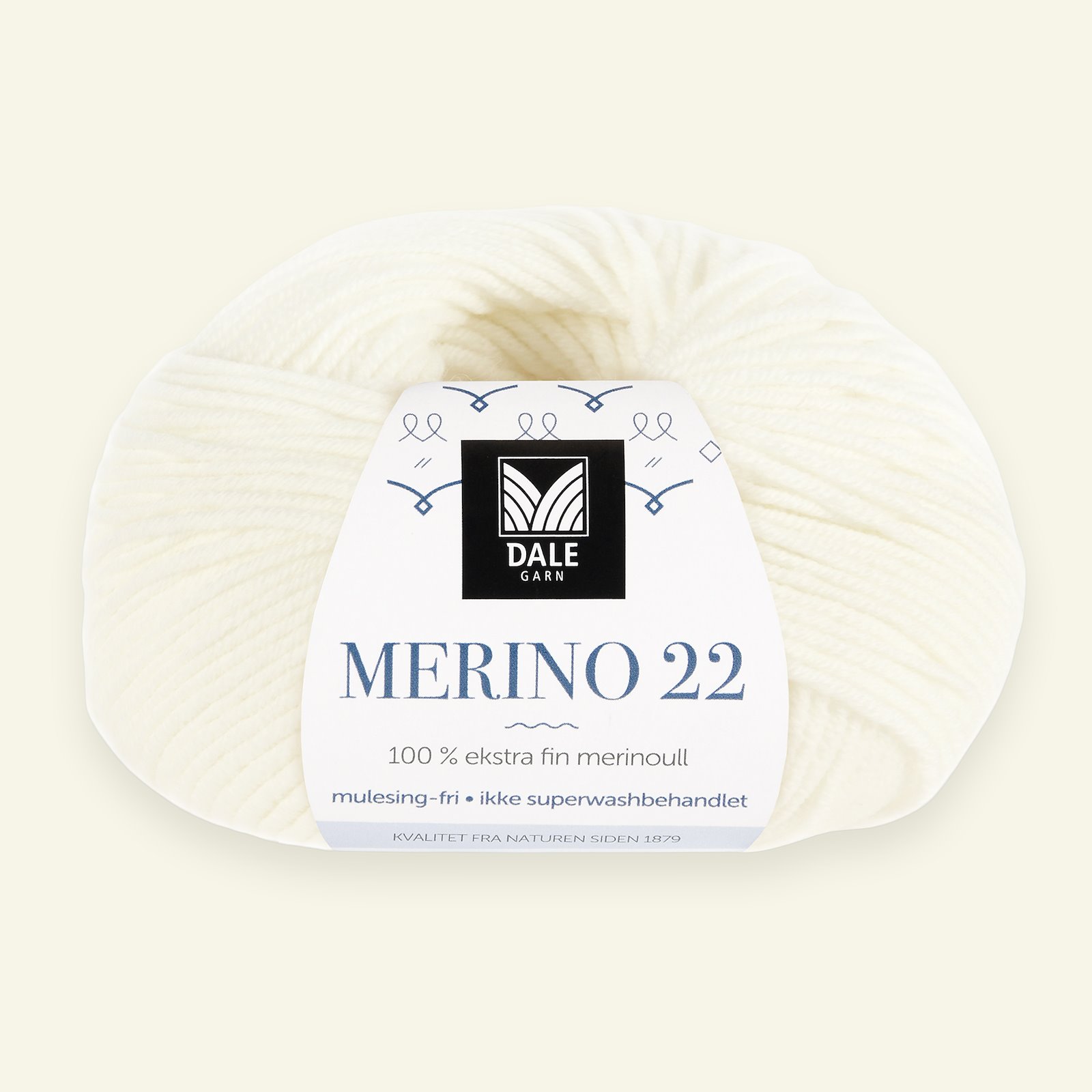 Dale Garn, 100% extra fine merino wool yarn, "Merino 22", white (2004) 90000365_pack