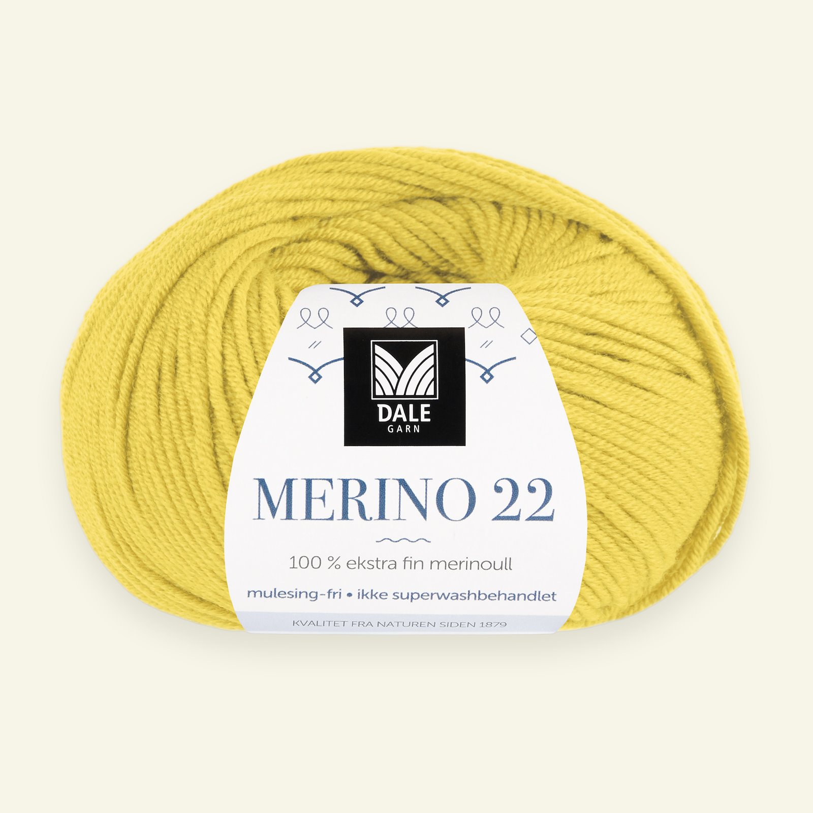 Dale Garn, 100% extra fine merino wool yarn, "Merino 22", yellow (2030) 90000391_pack