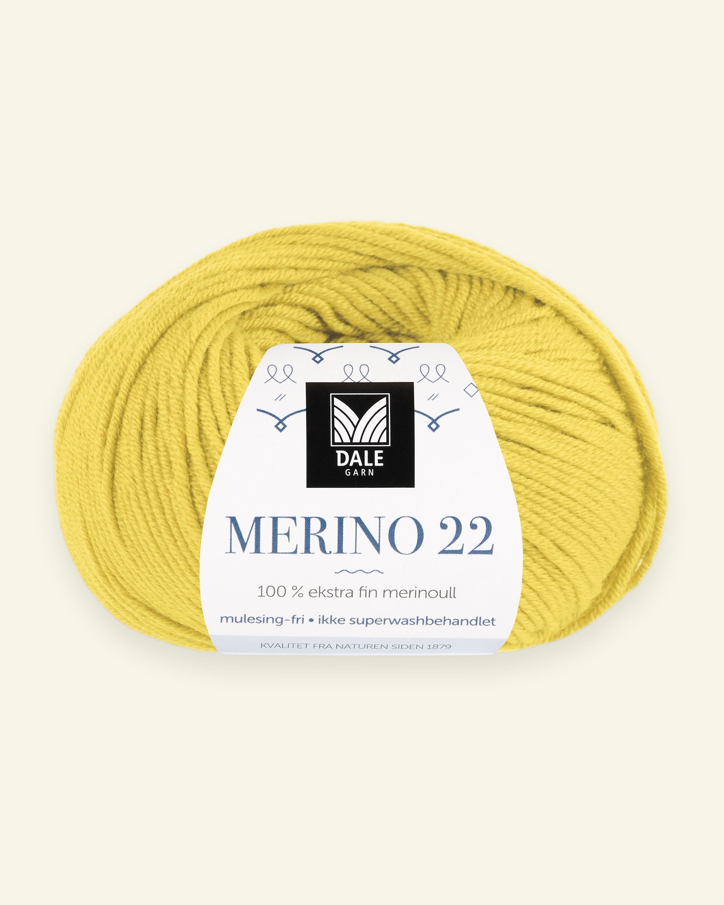 Dale Garn, 100% extra fine merino wool yarn, "Merino 22", yellow 90000391_pack