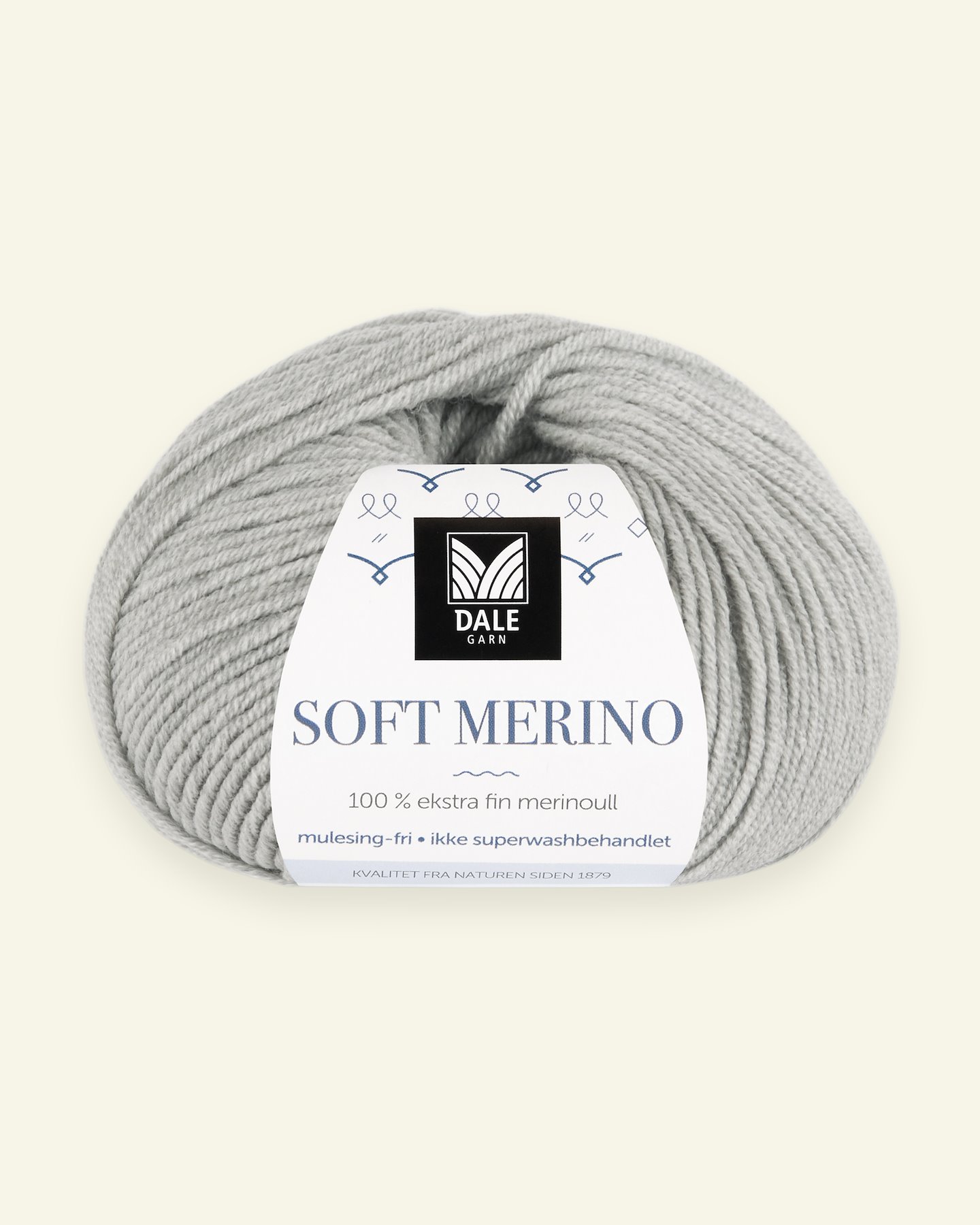 Dale Garn, 100% extra fine merino wool yarn, "Soft Merino", light grey mel. 90000324_pack