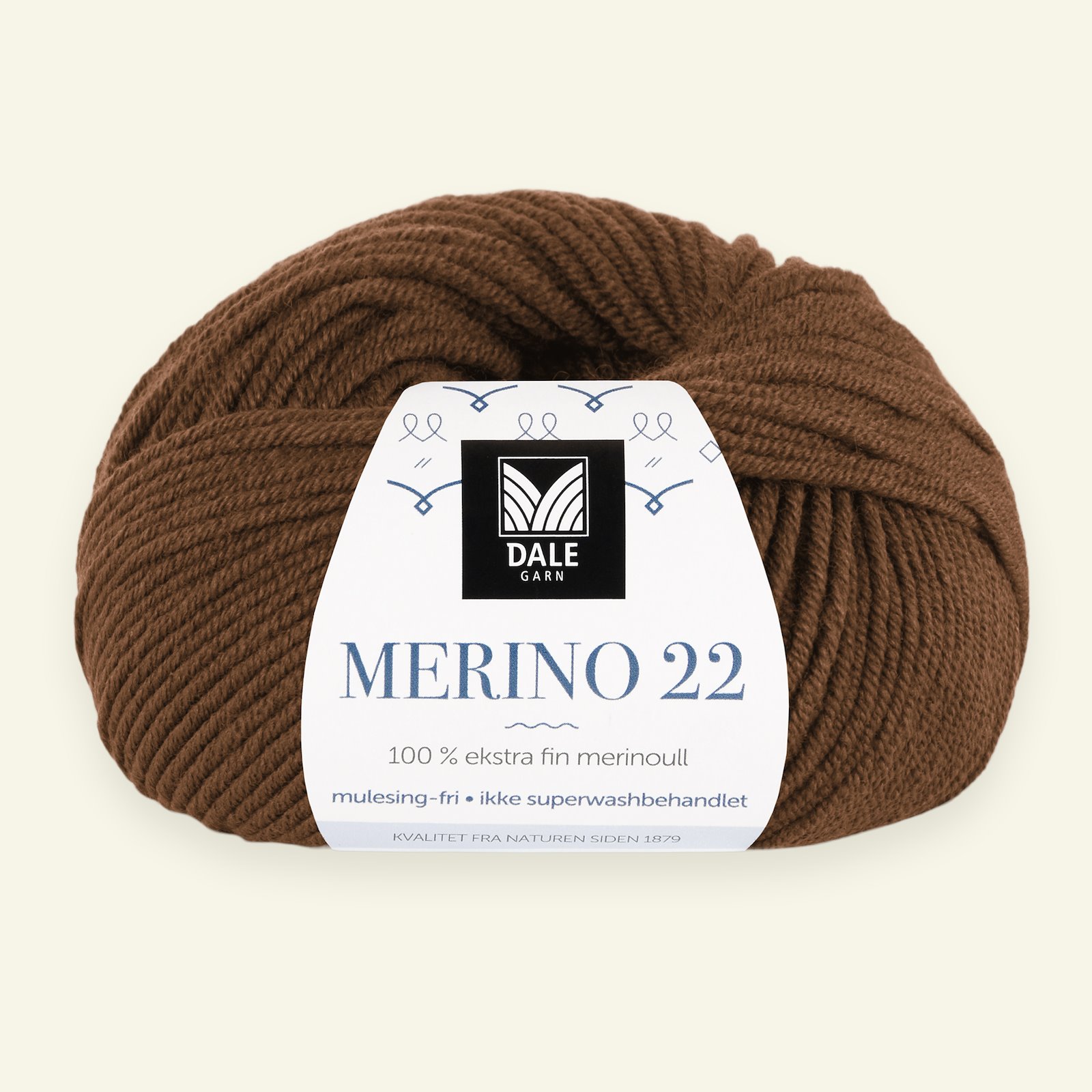 Dale Garn, 100% extra fint merinogarn "Merino 22", varm brun (2008) 90000369_pack
