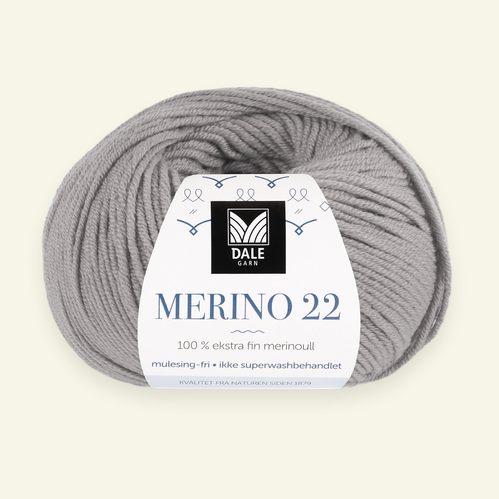 Dale Garn, 100% Extrafeine Merino-Wolle "Merino 22", hellgrau (2037) 90000398_pack