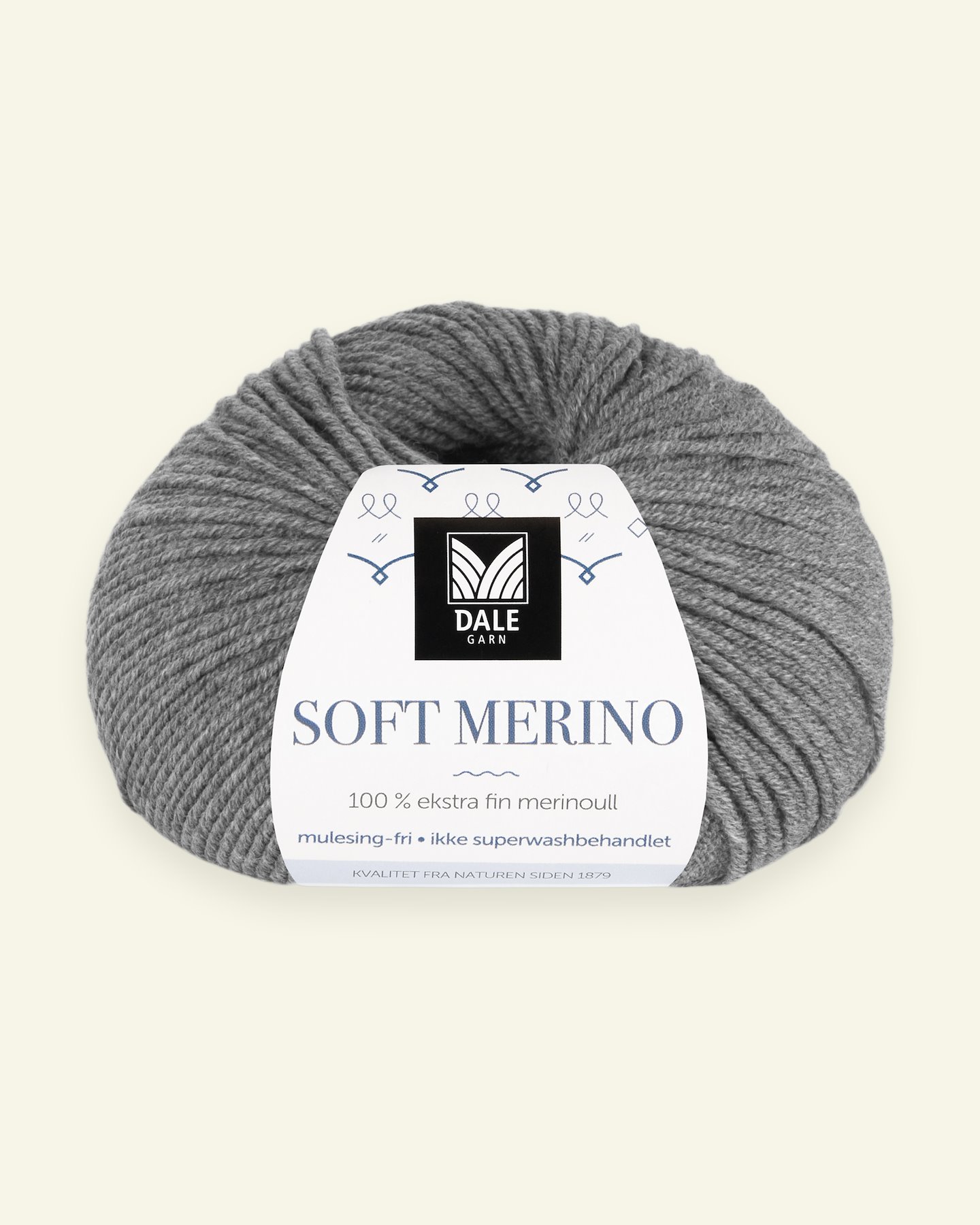 Dale Garn, 100% Extrafeine Merino-Wolle "Soft Merino", grau mel. 90000325_pack