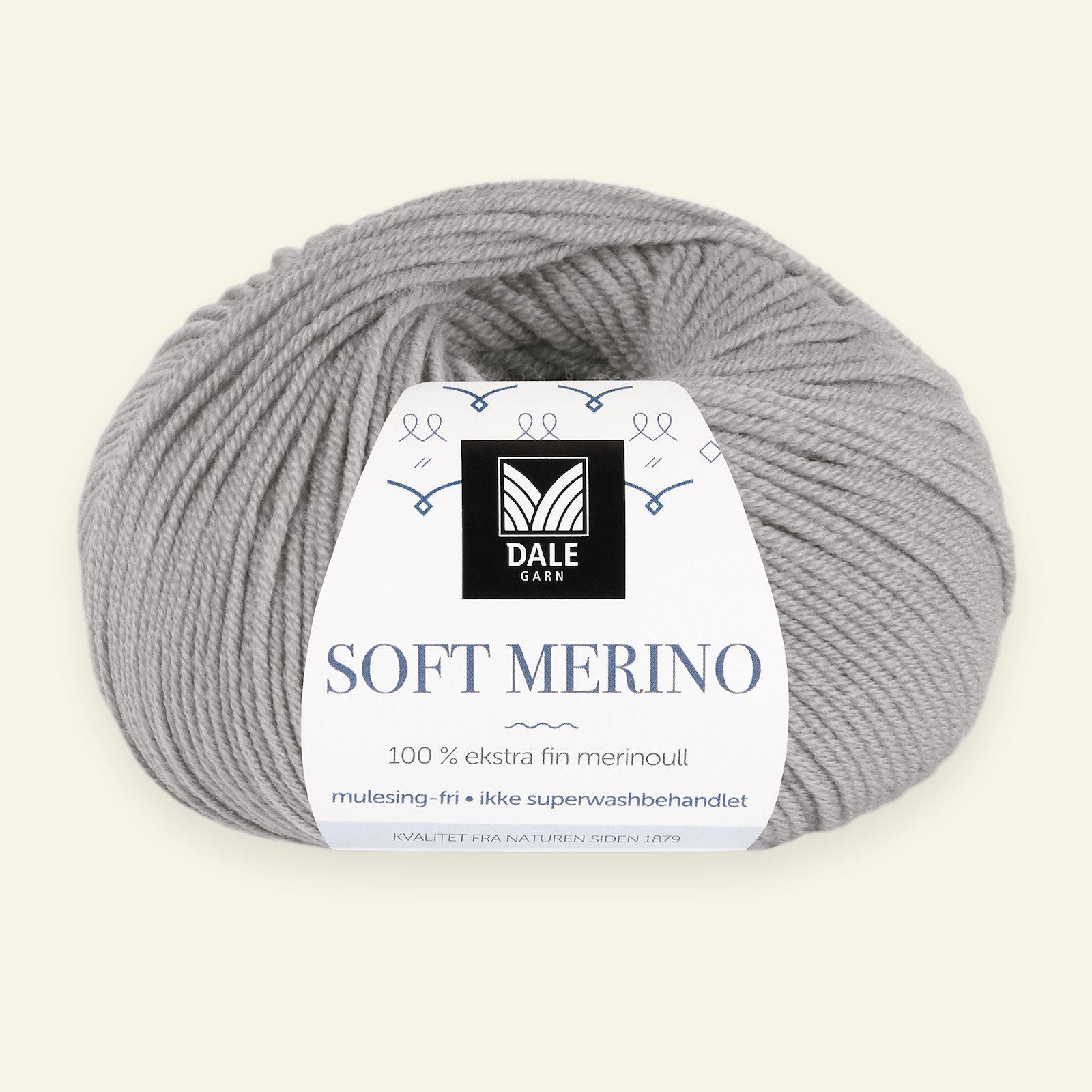 Dale Garn, 100% Extrafeine Merino-Wolle "Soft Merino", hellgrau (3035) 90000356_pack