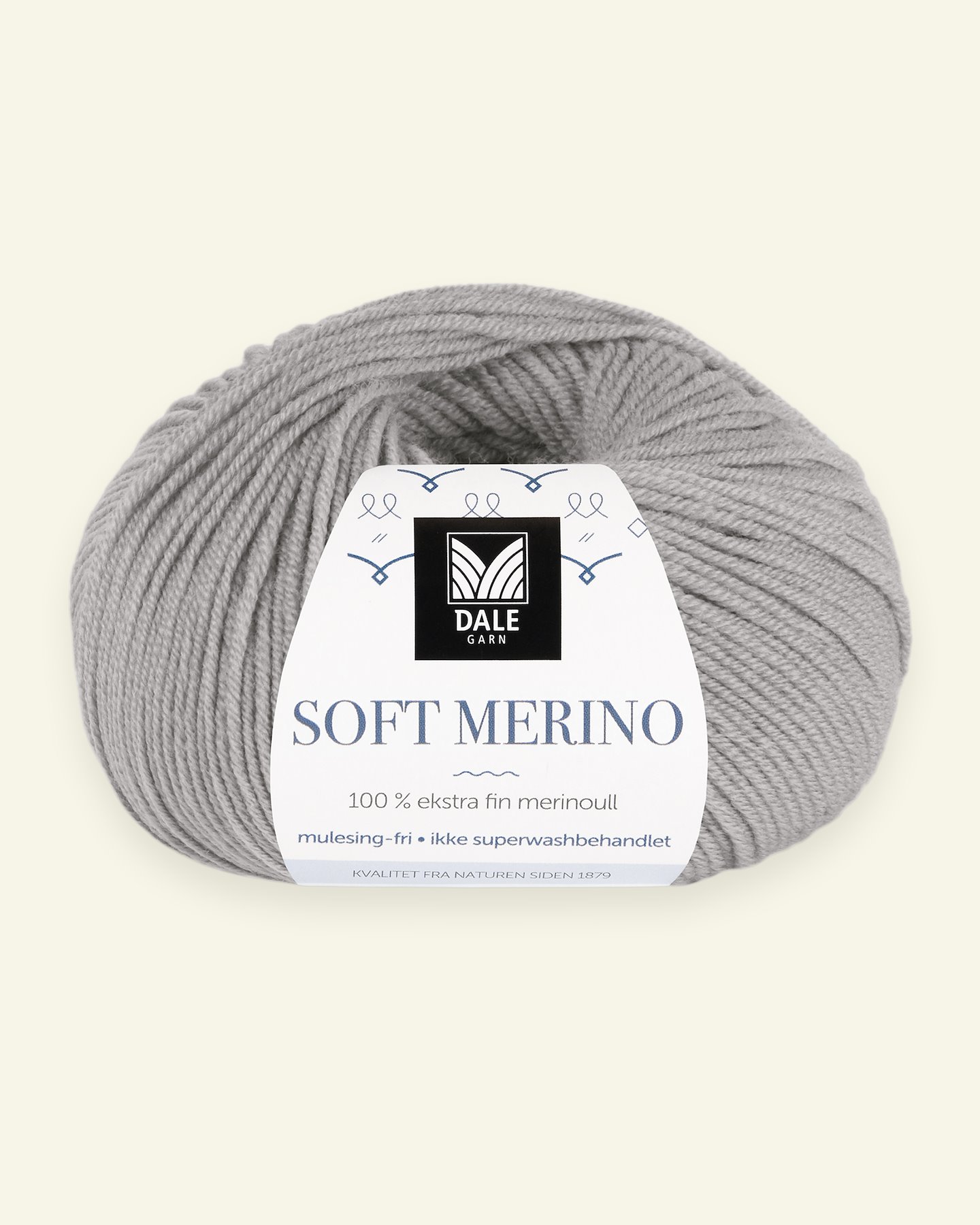Dale Garn, 100% Extrafeine Merino-Wolle "Soft Merino", hellgrau 90000356_pack