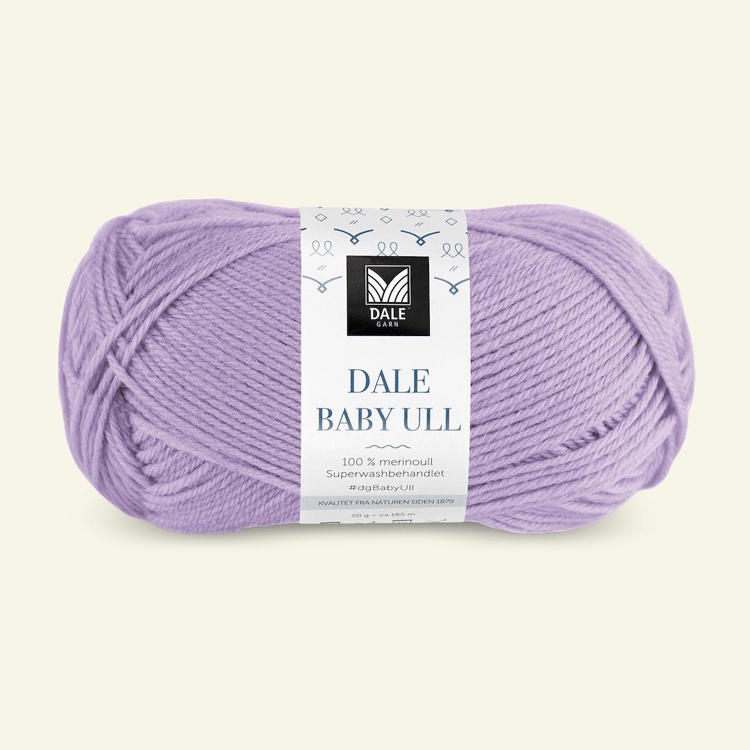 Se Dale Garn, 100% merino garn "Baby Ull", lys lavendel (8532) hos Selfmade