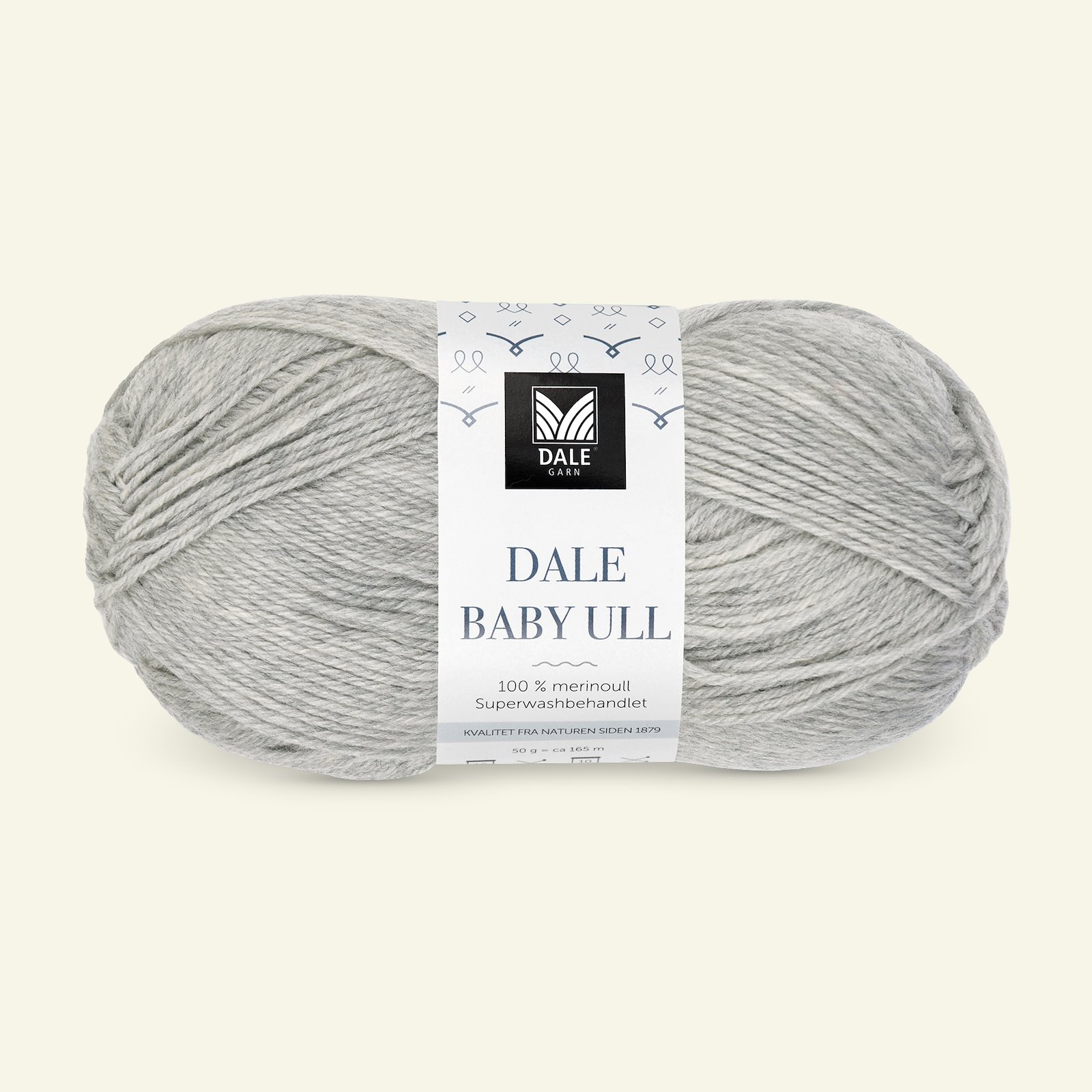 Dale Garn, 100% merino yarn "Baby Ull", light grey melange (0004) 90000743_pack