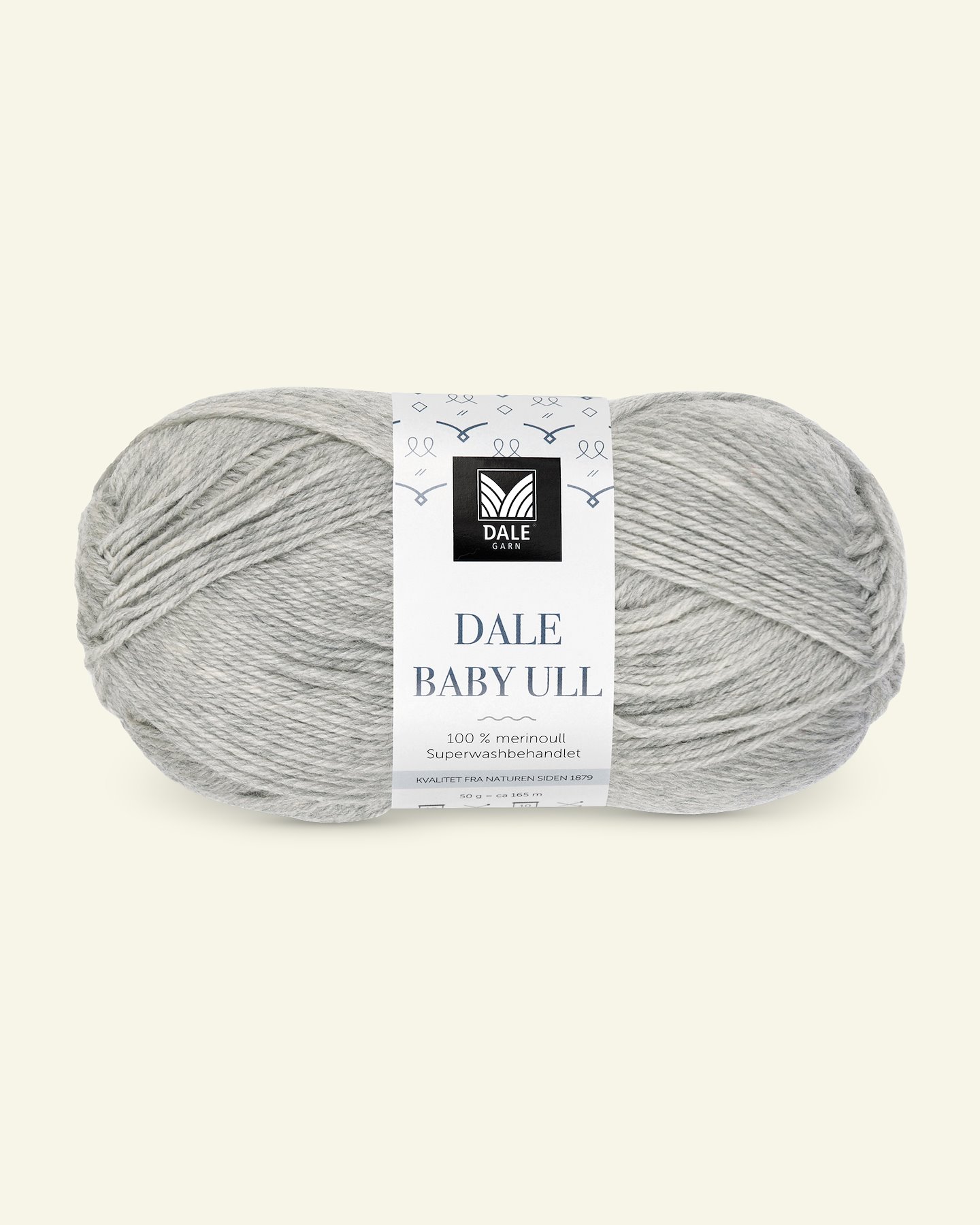 Dale Garn, 100% merino yarn "Baby Ull", light grey melange (0004) 90000743_pack