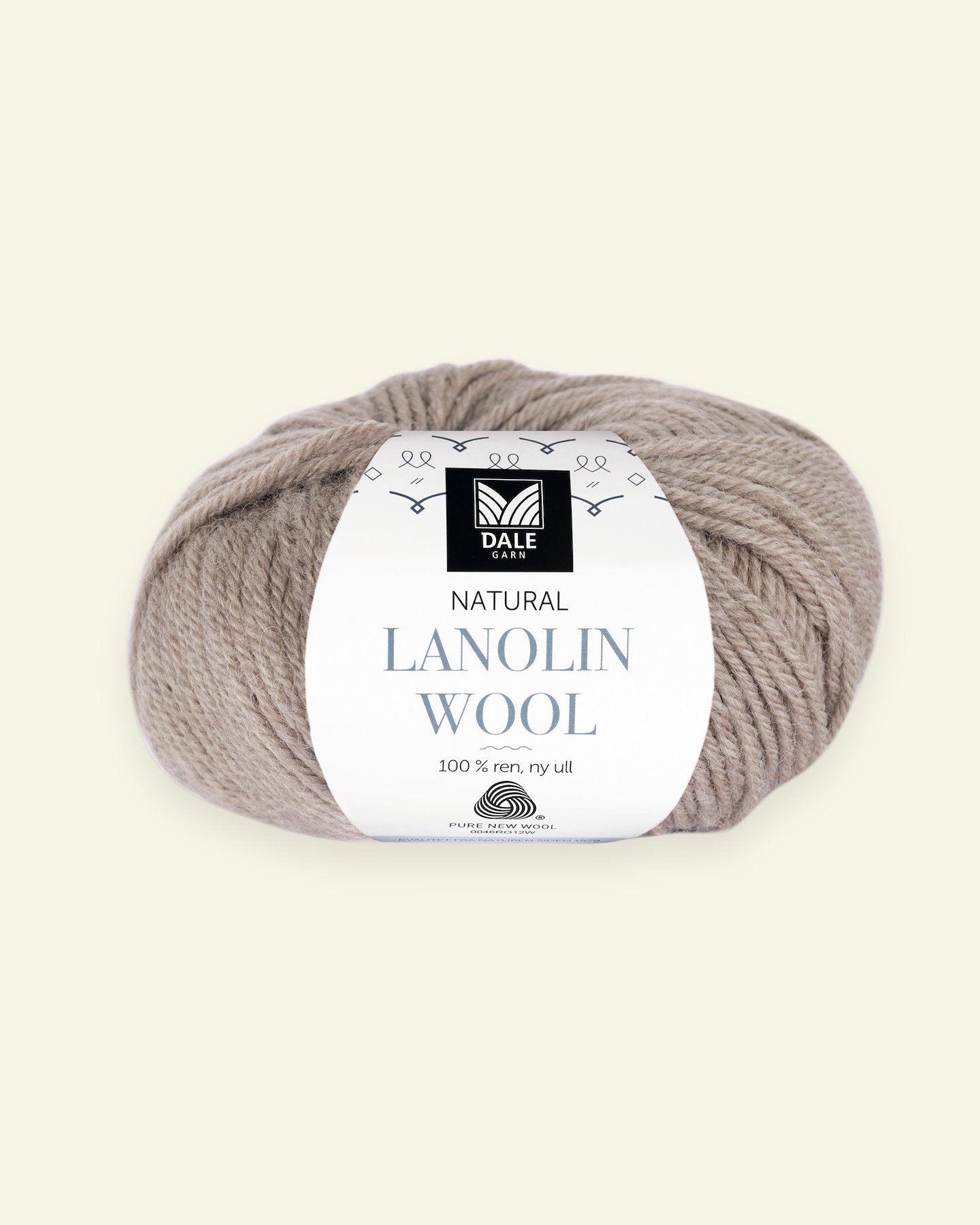 Dale Garn, 100% økologisk ullgarn "Lanolin Wool", Beige melert (1422) 90000284_pack