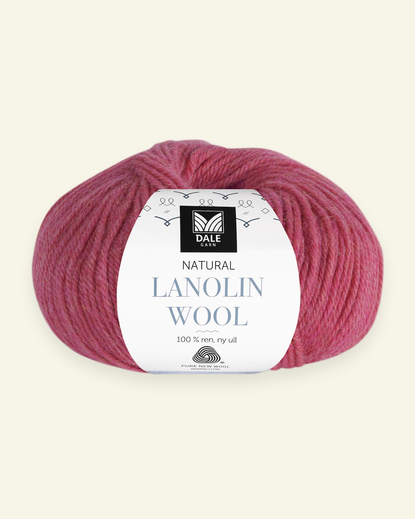 Dale Garn, 100% økologisk ullgarn "Lanolin Wool", Bringebær meler (1447) 90000296_pack