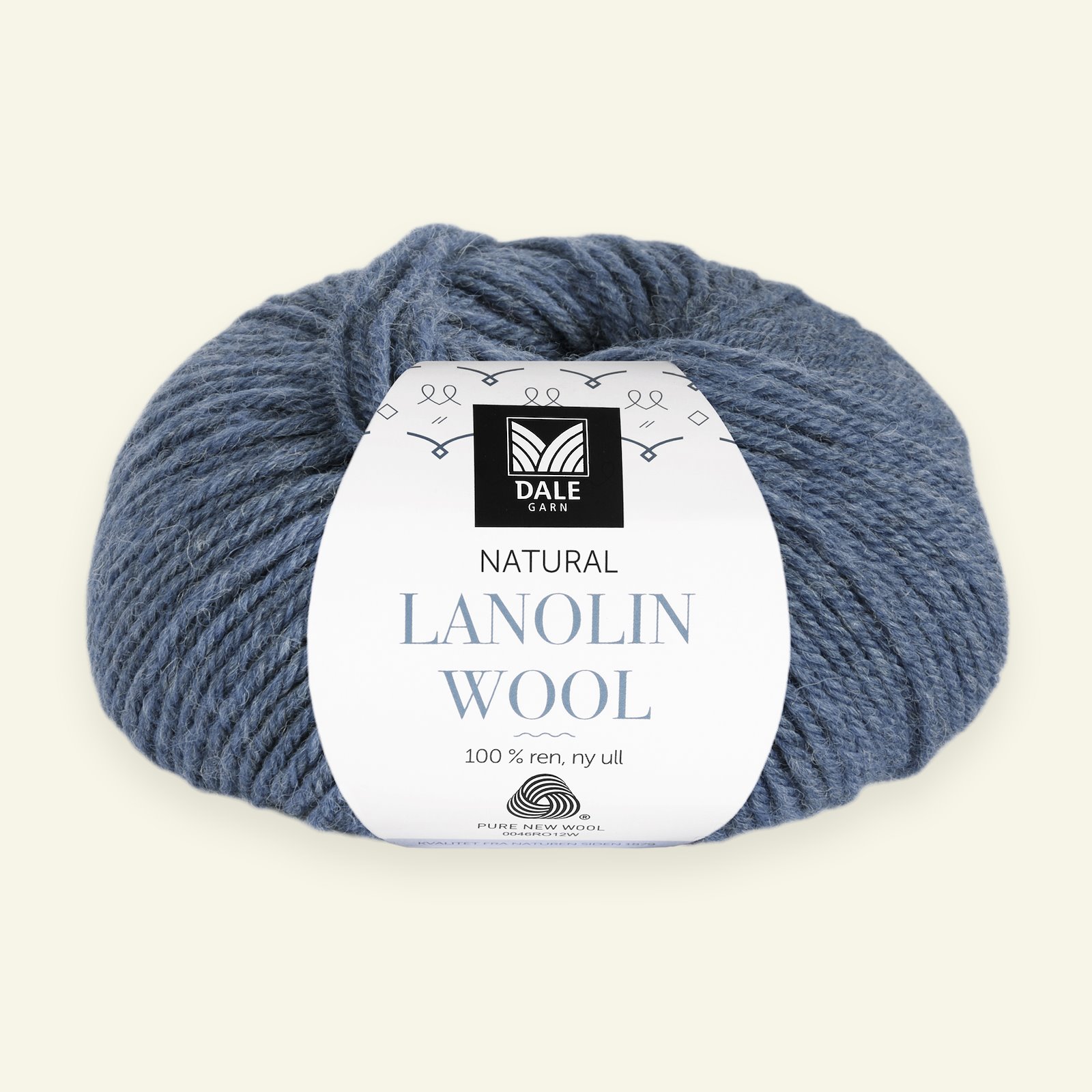 Dale Garn, 100% økologisk ullgarn "Lanolin Wool", Denim melert (1448) 90000297_pack