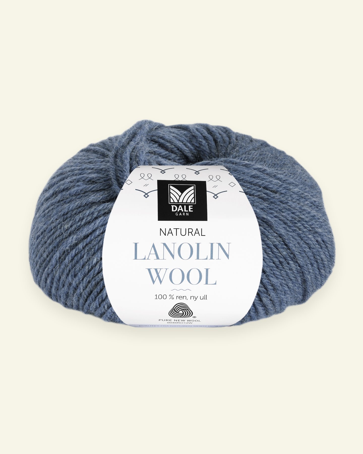 Dale Garn, 100% økologisk ullgarn "Lanolin Wool", Denim melert (1448) 90000297_pack