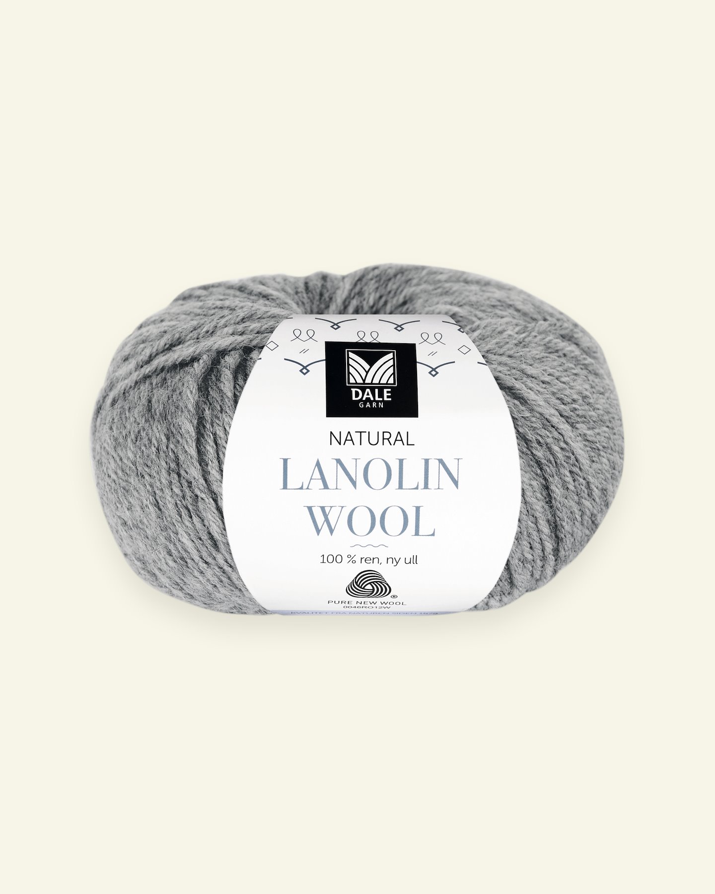 Dale Garn, 100% økologisk ullgarn "Lanolin Wool", Grå melert (1420) 90000282_pack