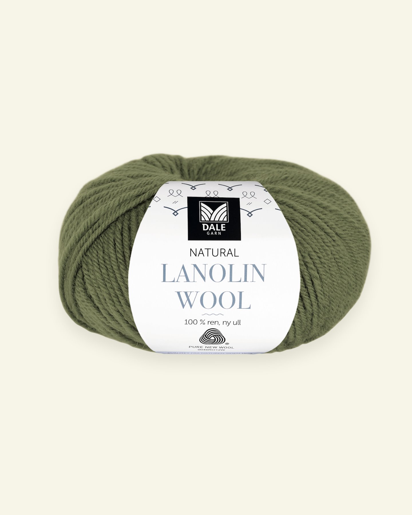 Dale Garn, 100% økologisk ullgarn "Lanolin Wool", Oliven (1436) 90000291_pack