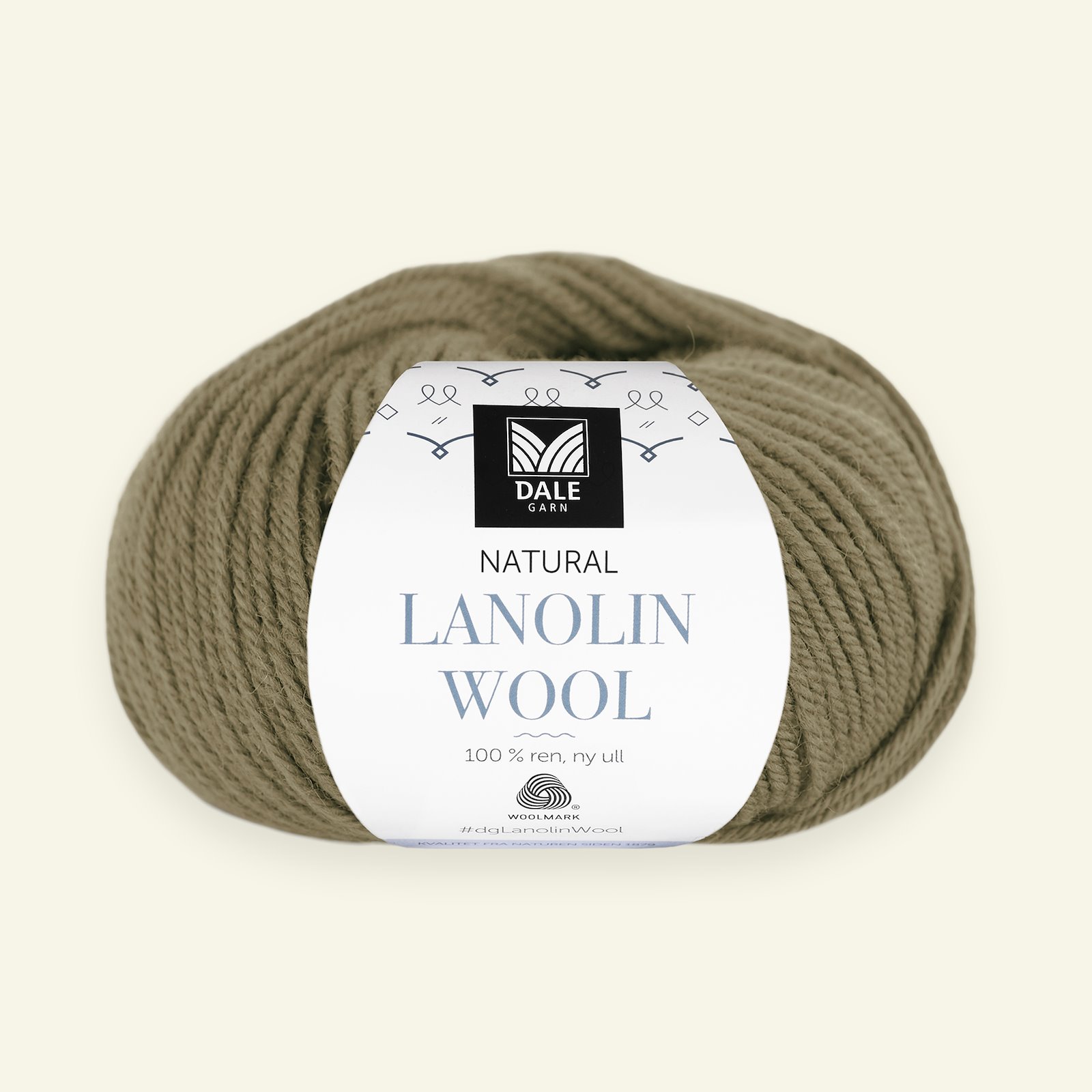 Dale Garn, 100% økologisk ullgarn "Lanolin Wool", Olivengrønn (1458) 90000304_pack