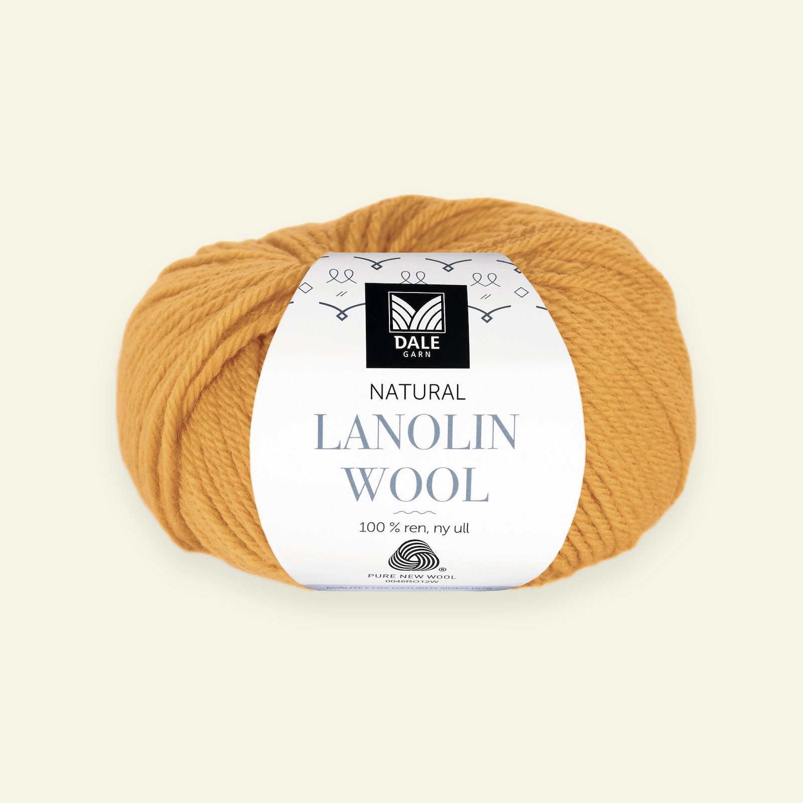 Dale Garn, 100% økologisk ullgarn "Lanolin Wool", Solgul (1439) 90000294_pack