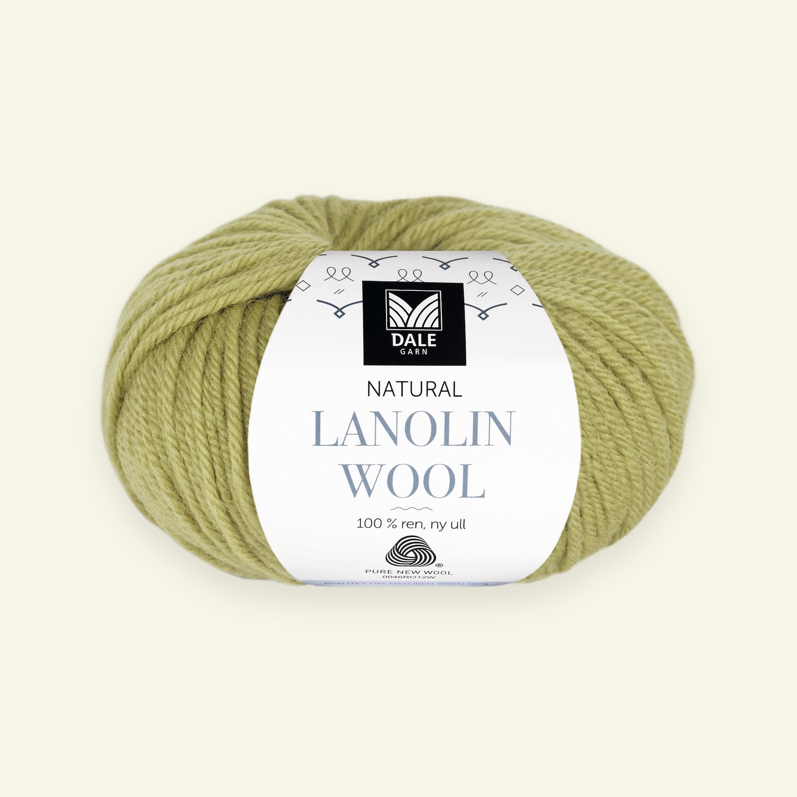 Dale Garn, 100% økologisk ullgarn "Lanolin Wool", Vårgrønn (1418) 90000280_pack