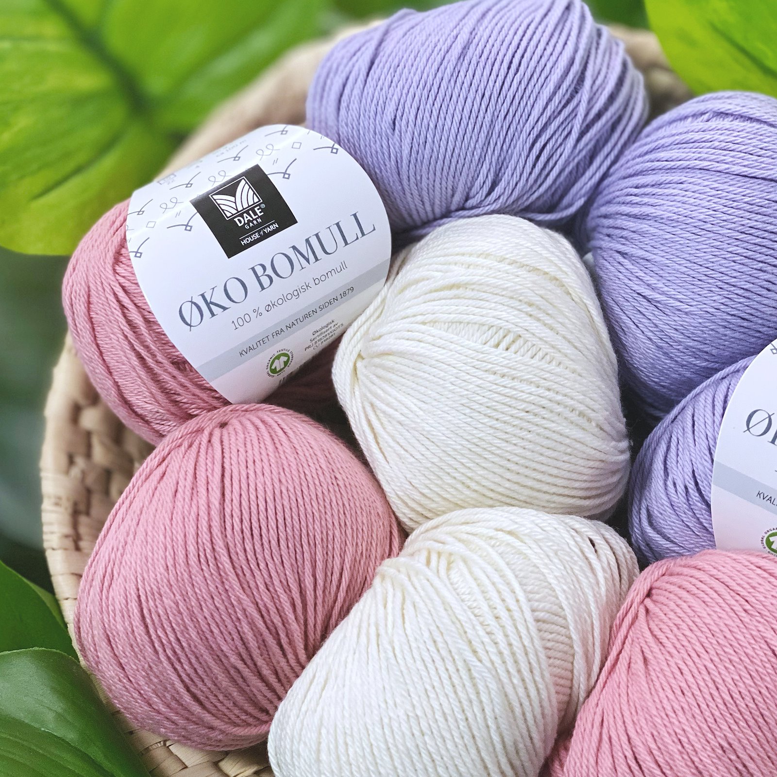 Dale Garn, 100% organic cotton yarn "Øko Bomull", light lavender (311) 90000316_90000307_90000320_sskit