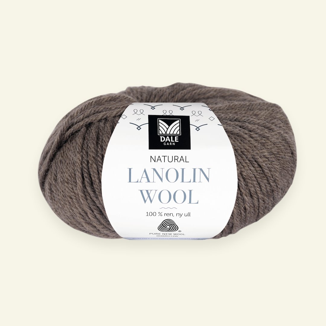 Billede af Dale Garn, 100% uldgarn "Lanolin Wool", brun mel. (1423)