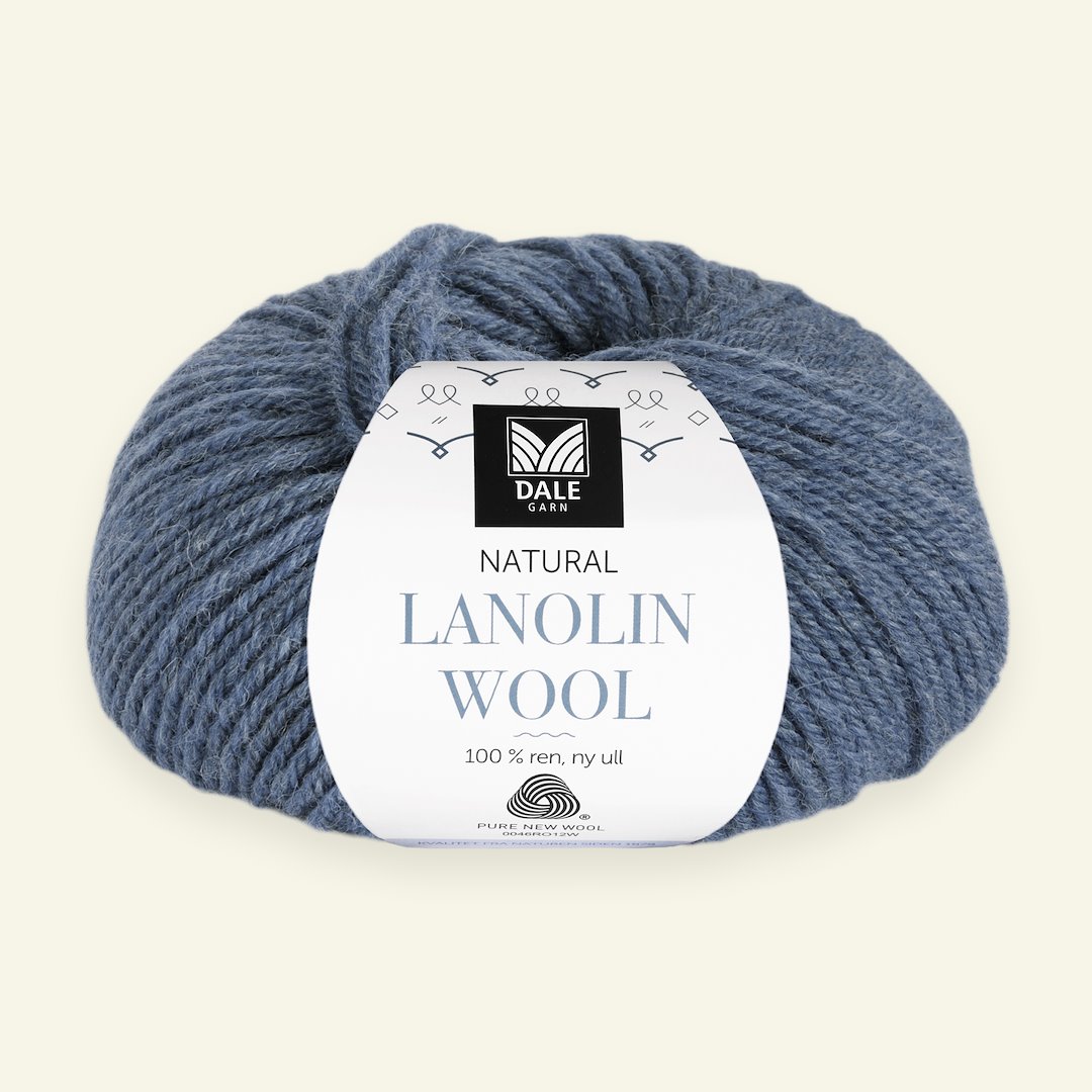 Se Dale Garn, 100% uldgarn "Lanolin Wool", denim mel. (1448) hos Selfmade