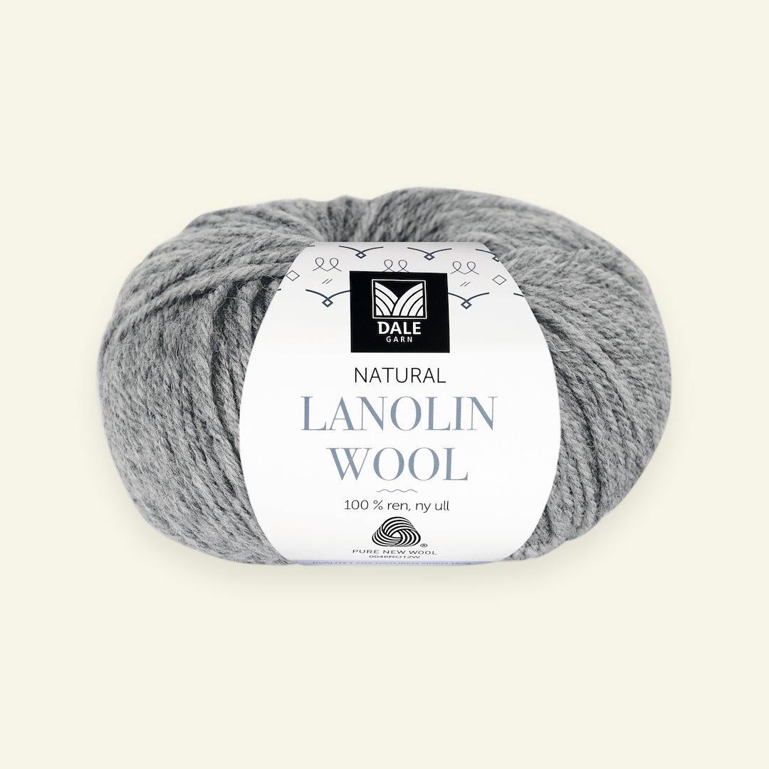 Billede af Dale Garn, 100% uldgarn "Lanolin Wool", grå mel. (1420)