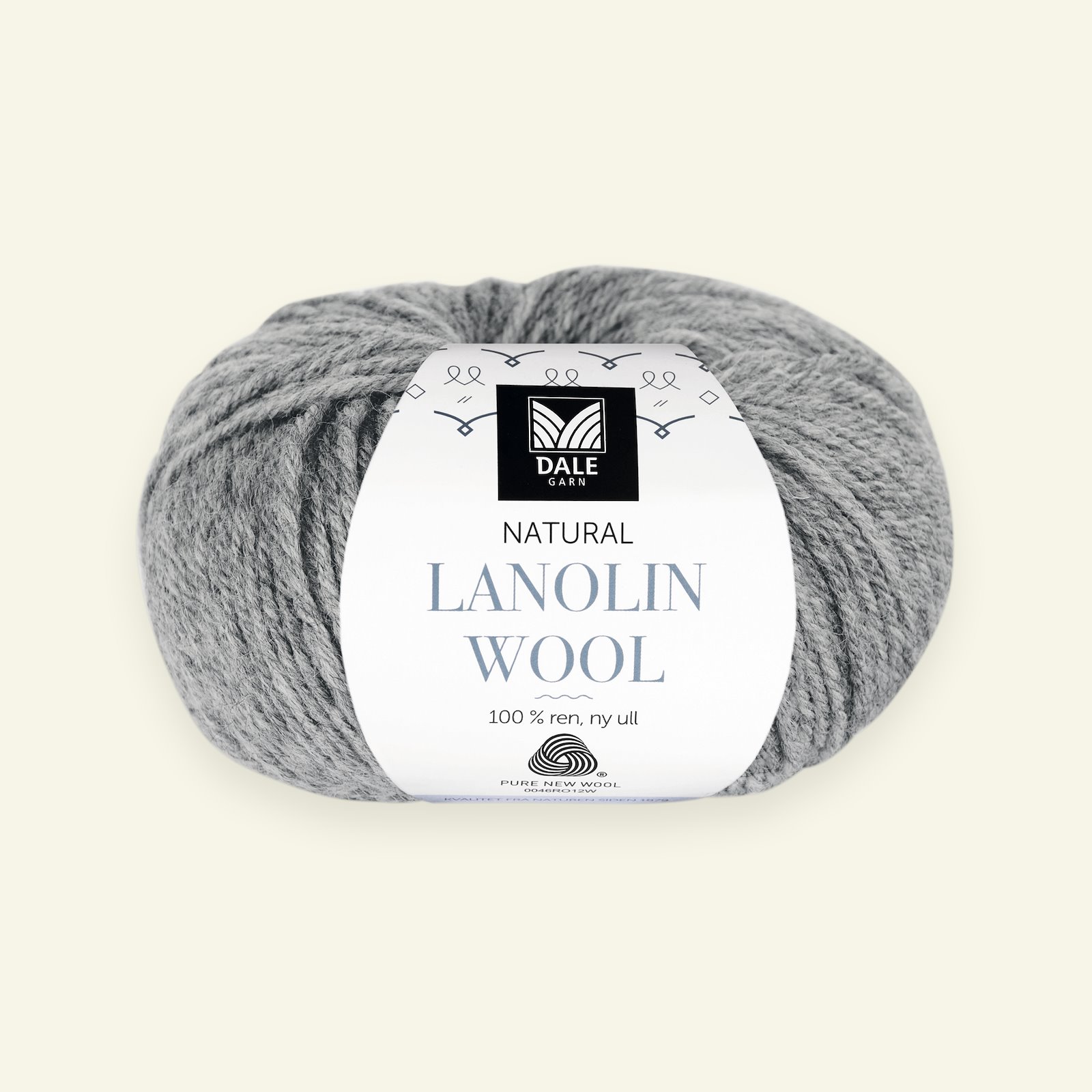 Dale Garn, 100% uldgarn "Lanolin Wool", grå mel. (1420) 90000282_pack