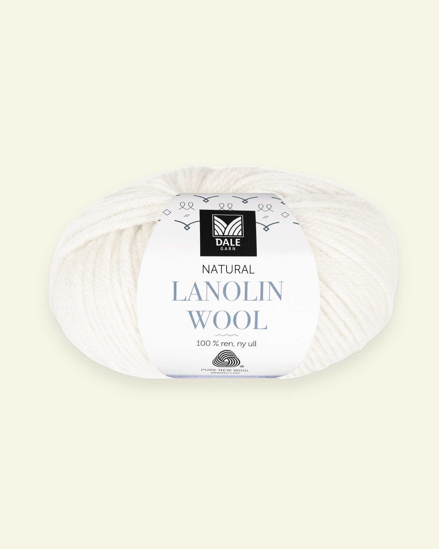 Dale Garn, 100% uldgarn "Lanolin Wool", hvid (1438) 90000293_pack
