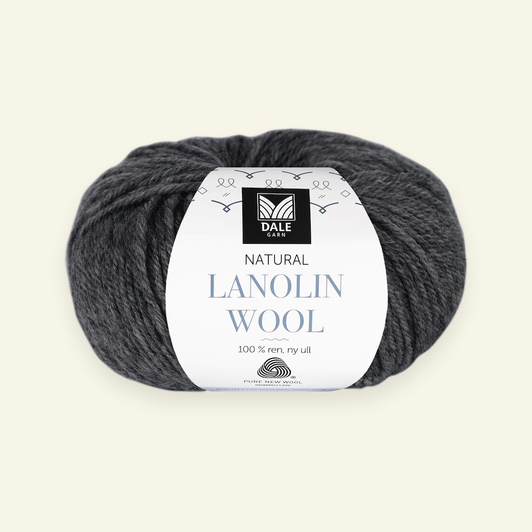 Billede af Dale Garn, 100% uldgarn "Lanolin Wool", koksgrå mel. (1431)