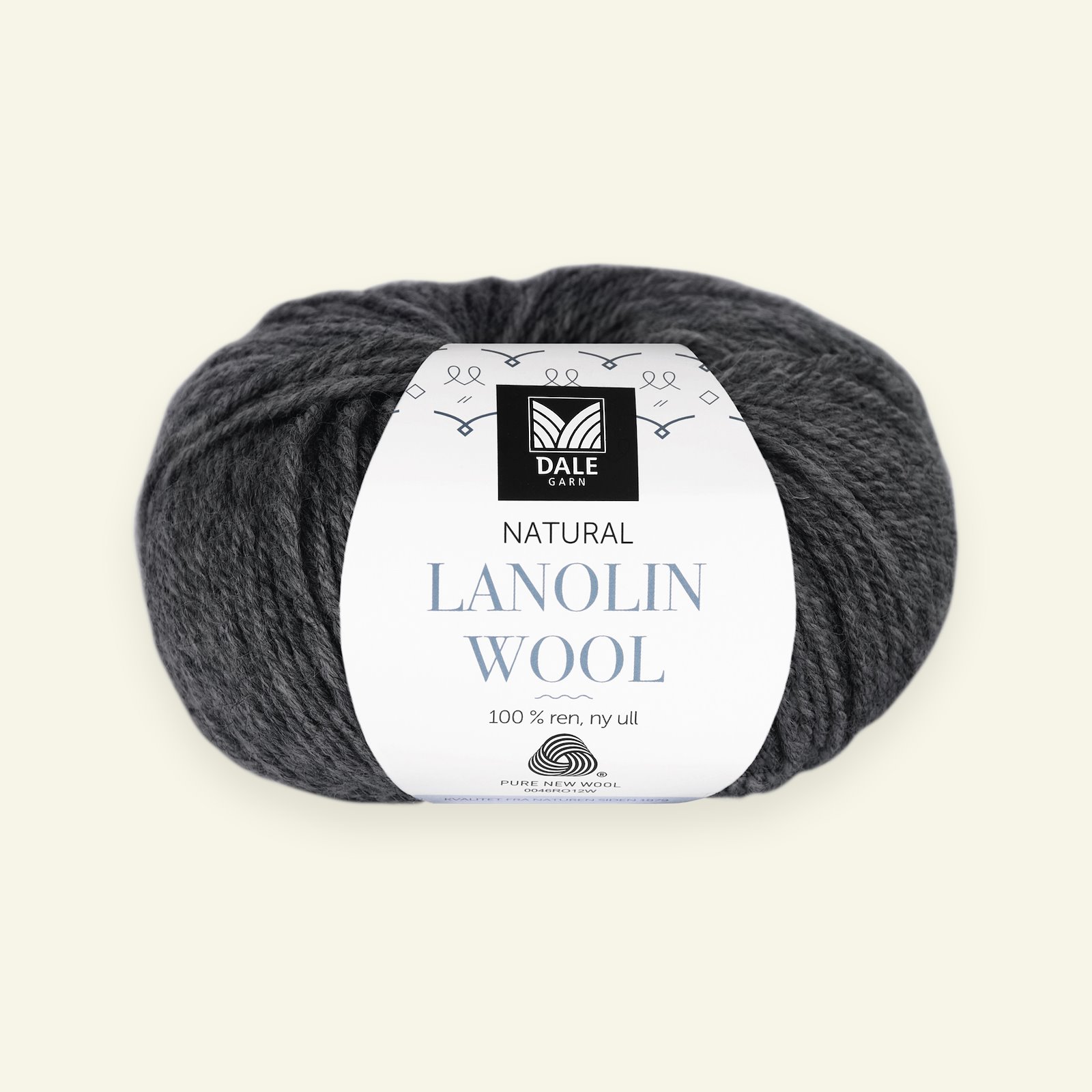 Dale Garn, 100% uldgarn "Lanolin Wool", koksgrå mel. |
