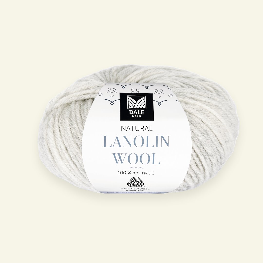 Billede af Dale Garn, 100% uldgarn "Lanolin Wool", lys grå mel. (1421)