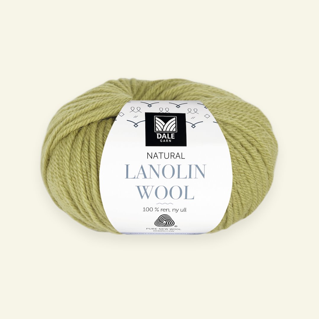 Se Dale Garn, 100% uldgarn "Lanolin Wool", mørk lemon (1418) hos Selfmade