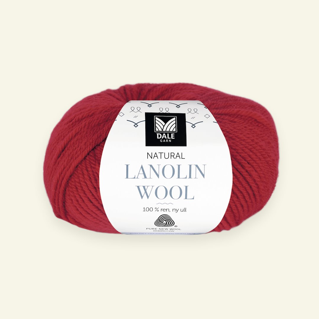 Billede af Dale Garn, 100% uldgarn "Lanolin Wool", rød (1407)
